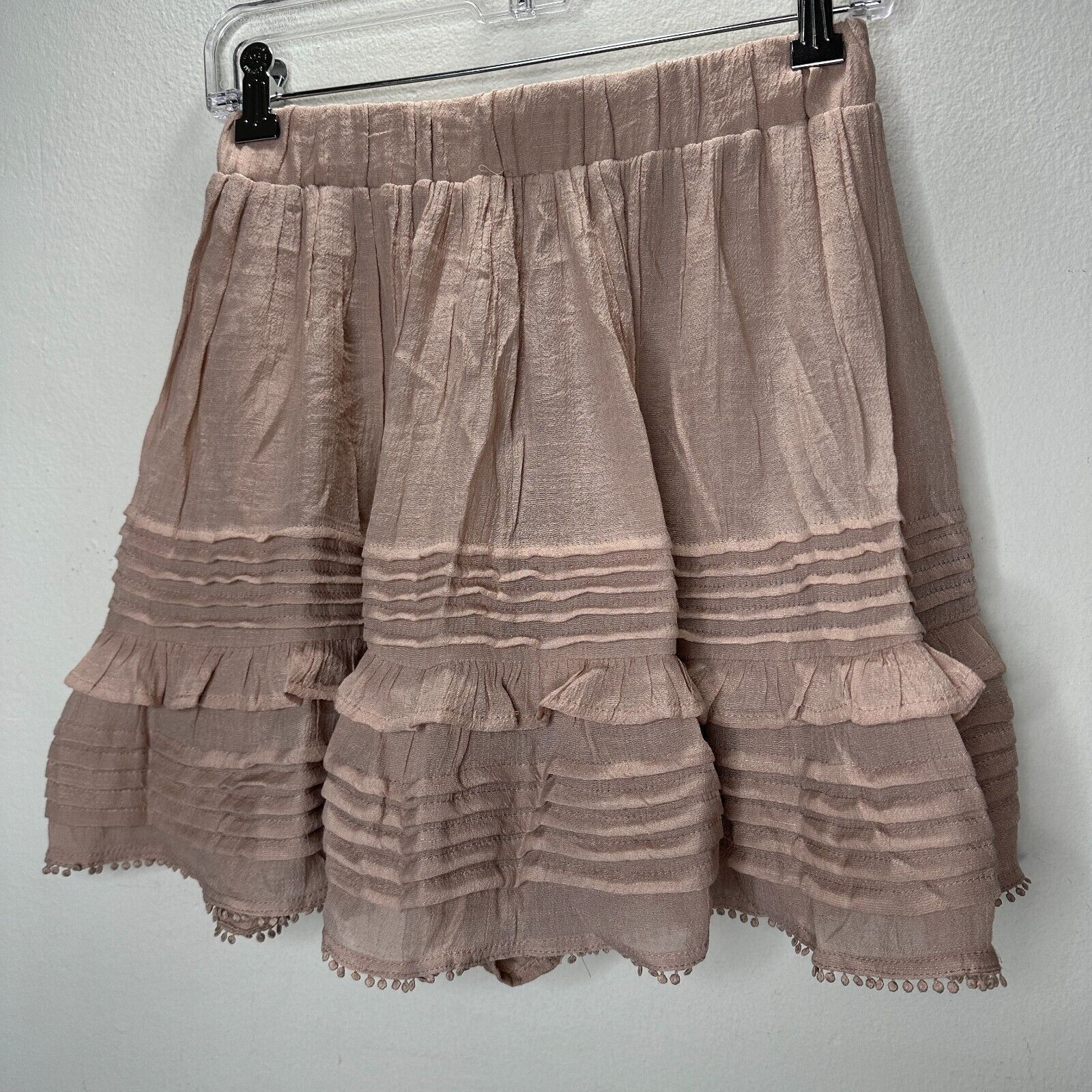 Other NWT Mustard Seed Poppy & Stella Dusty Rose Ruffle Mini Med Size 30" / US 8 / IT 44 - 6 Thumbnail