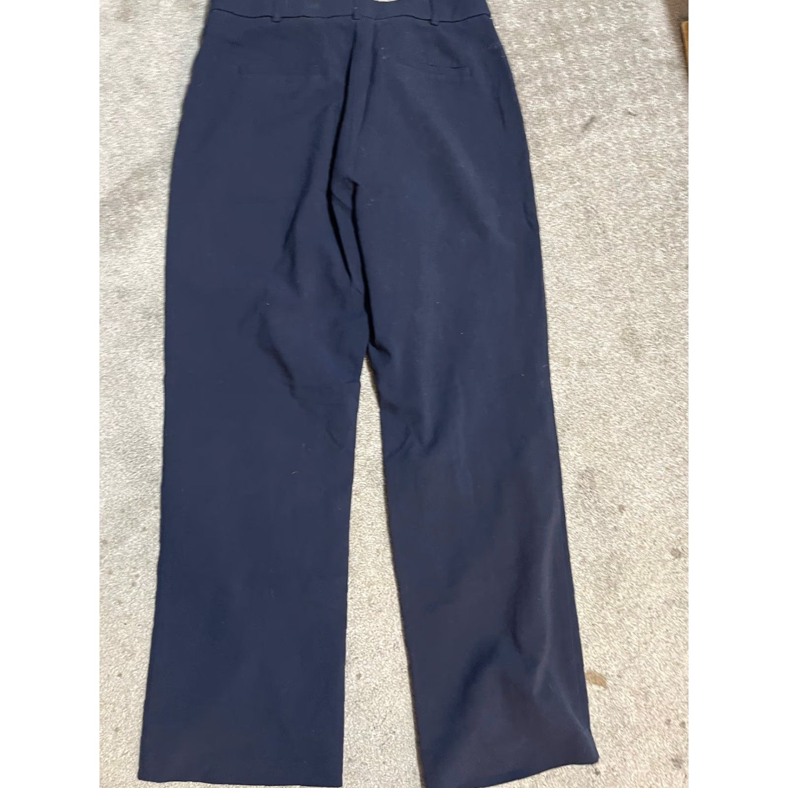 Vintage Counterparts Women's Pants 10 Blue Tapered Leg Stretch Work Dress Pants Regular Fold Front Flat Front Career Size 32" / US 10 / IT 46 - 3 Thumbnail