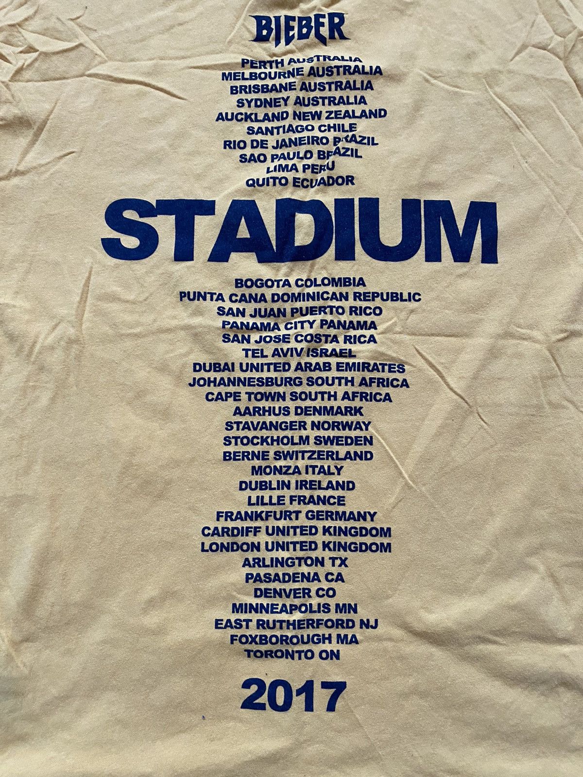 Band Tees × Justin Bieber 🇨🇦Justin Bieber Stadium Tour 2017 t-shirt Size US XS / EU 42 / 0 - 5 Thumbnail
