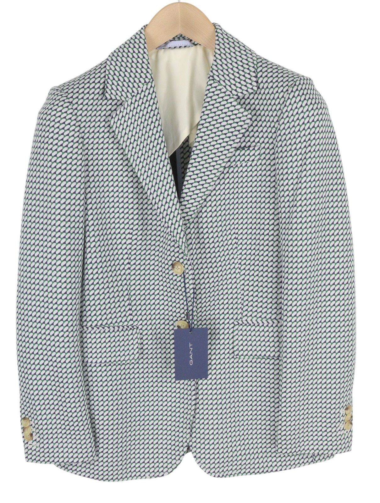 Gant GEO JERSEY EU34 Patterned Notch Half Lined Blazer 85536 Size XS / US 0-2 / IT 36-38 - 1 Thumbnail