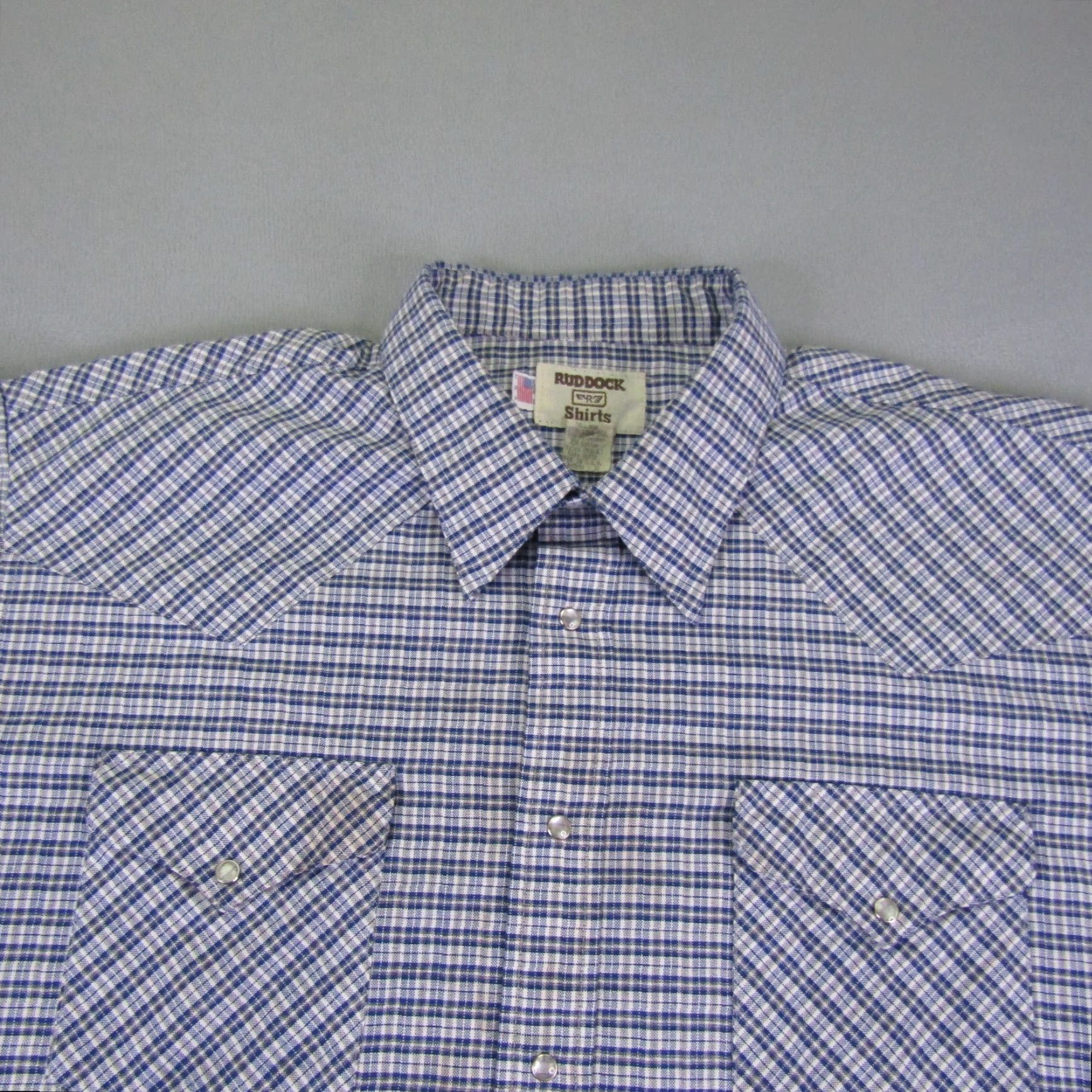 Vintage VINTAGE Ruddock Western Shirt Mens 2XL Blue Plaid Button-Up Cowboy Western Collared Snap Shirt Size US XXL / EU 58 / 5 - 2 Thumbnail