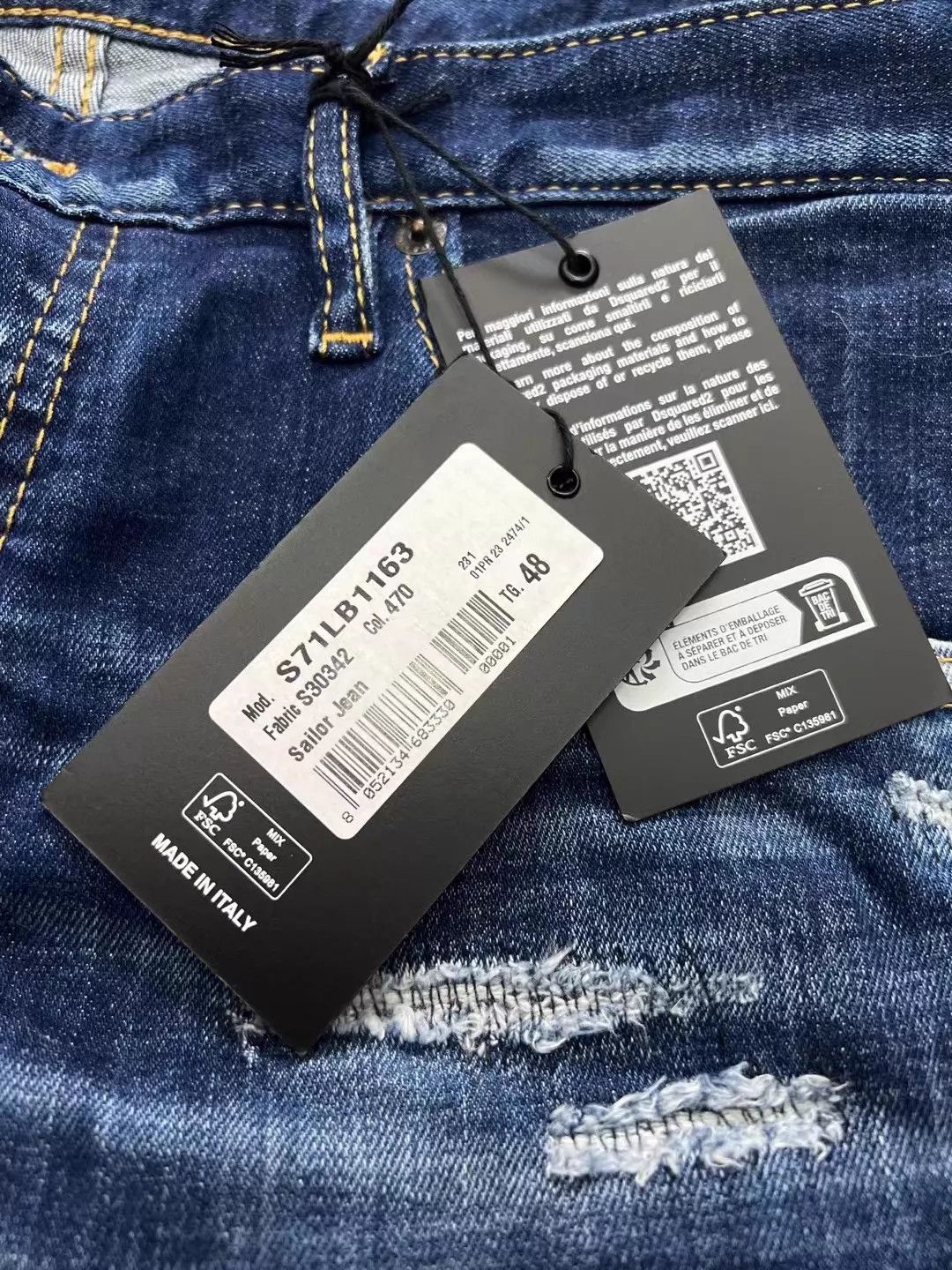 Dsquared2 Dsquared2 23SS SAILOR blue washed slim mid 8-jean Size US 32 / EU 48 - 8 Thumbnail