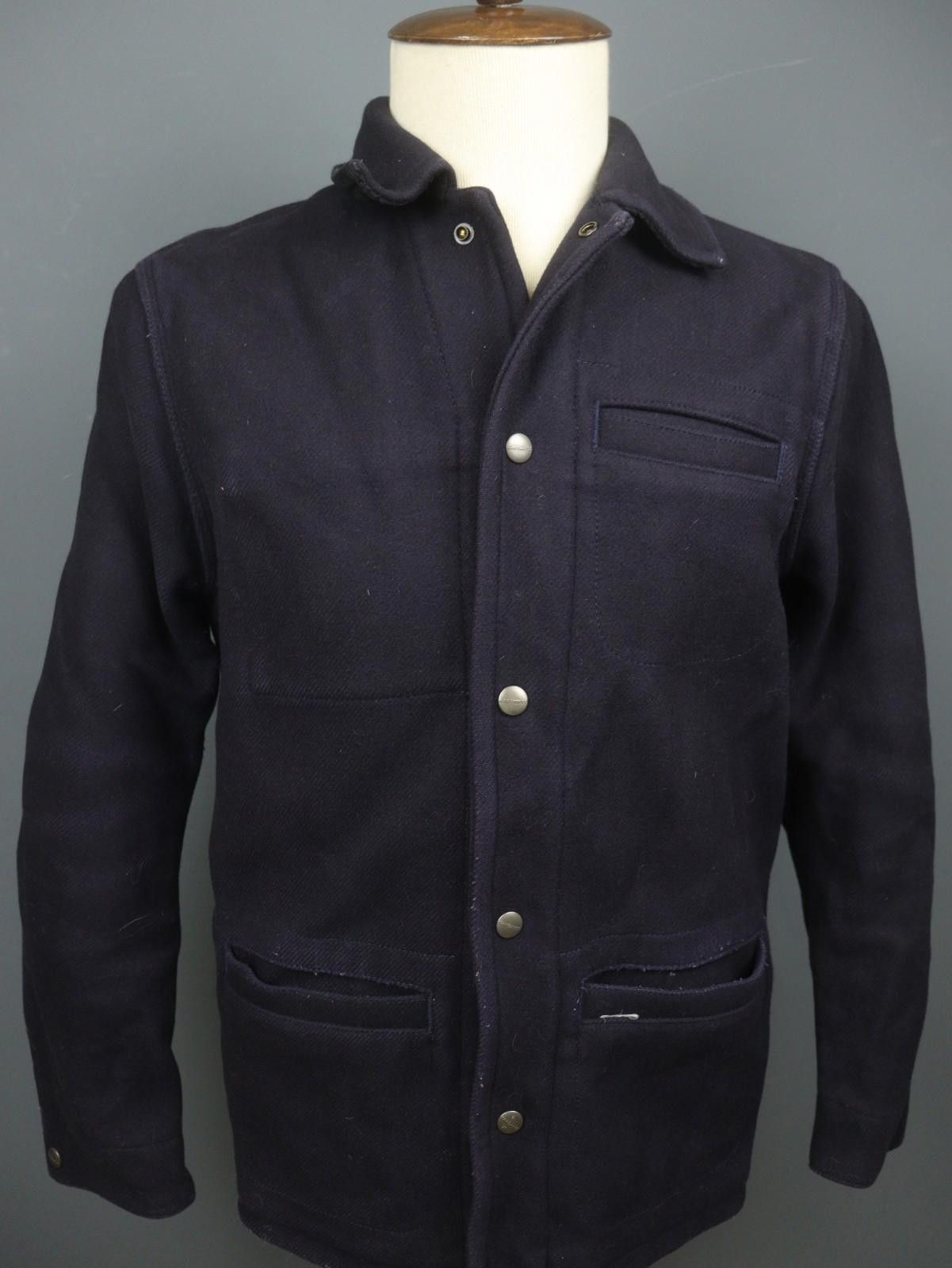 Carhartt Carhartt Navy Wool Collared Palmer Coat Jacket Size M Size US M / EU 48-50 / 2 - 1 Thumbnail