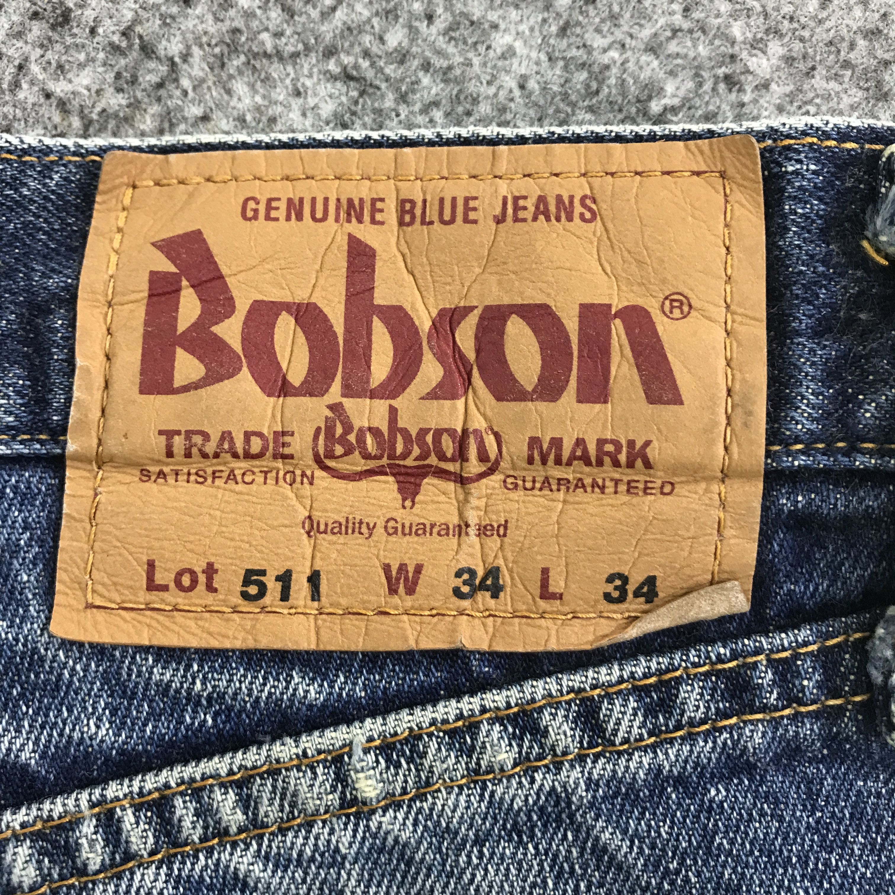 Japanese Brand bobson distressed Baggy denim pants K74B14 Size US 33 - 13 Thumbnail
