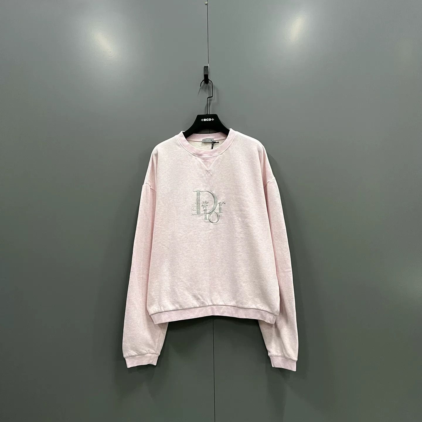 Dior pink embroidered logo sweatshirt by Dior Size XL / US 12-14 / IT 48-50 - 1 Thumbnail