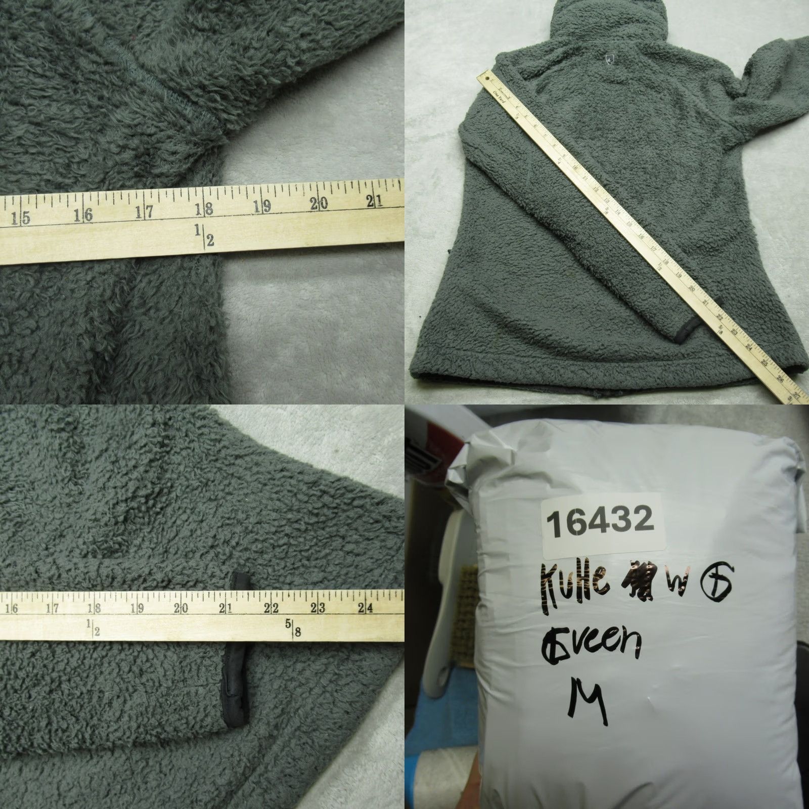 Vintage Kuhl Jacket Womens Medium Green Hooded Sherpa Fleece Full Zip Outdoor Pockets Size M / US 6-8 / IT 42-44 - 11 Thumbnail