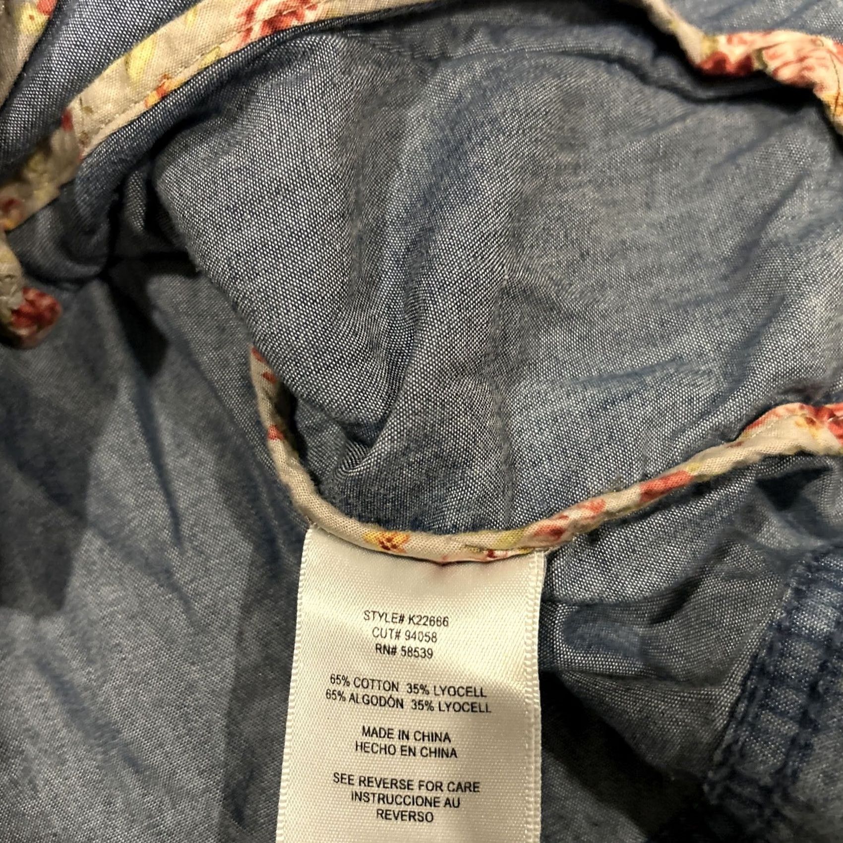 Vintage KUT from the Kloth Jacket Cotton Blend Full Zip 3/4 Sleeve Women's L Blue Denim 24” Size L / US 10 / IT 46 - 4 Thumbnail