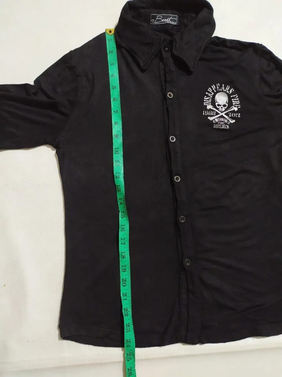 Japanese Brand Beast Japan Skull Sparkling Shirt Stretch Punk Bondage Size US S / EU 44-46 / 1 - 9 Thumbnail