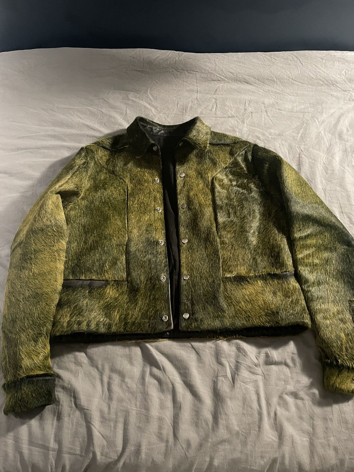 Rick Owens Ponyhair Green Rick Owens Jacket 52 Size US L / EU 52-54 / 3 - 1 Thumbnail