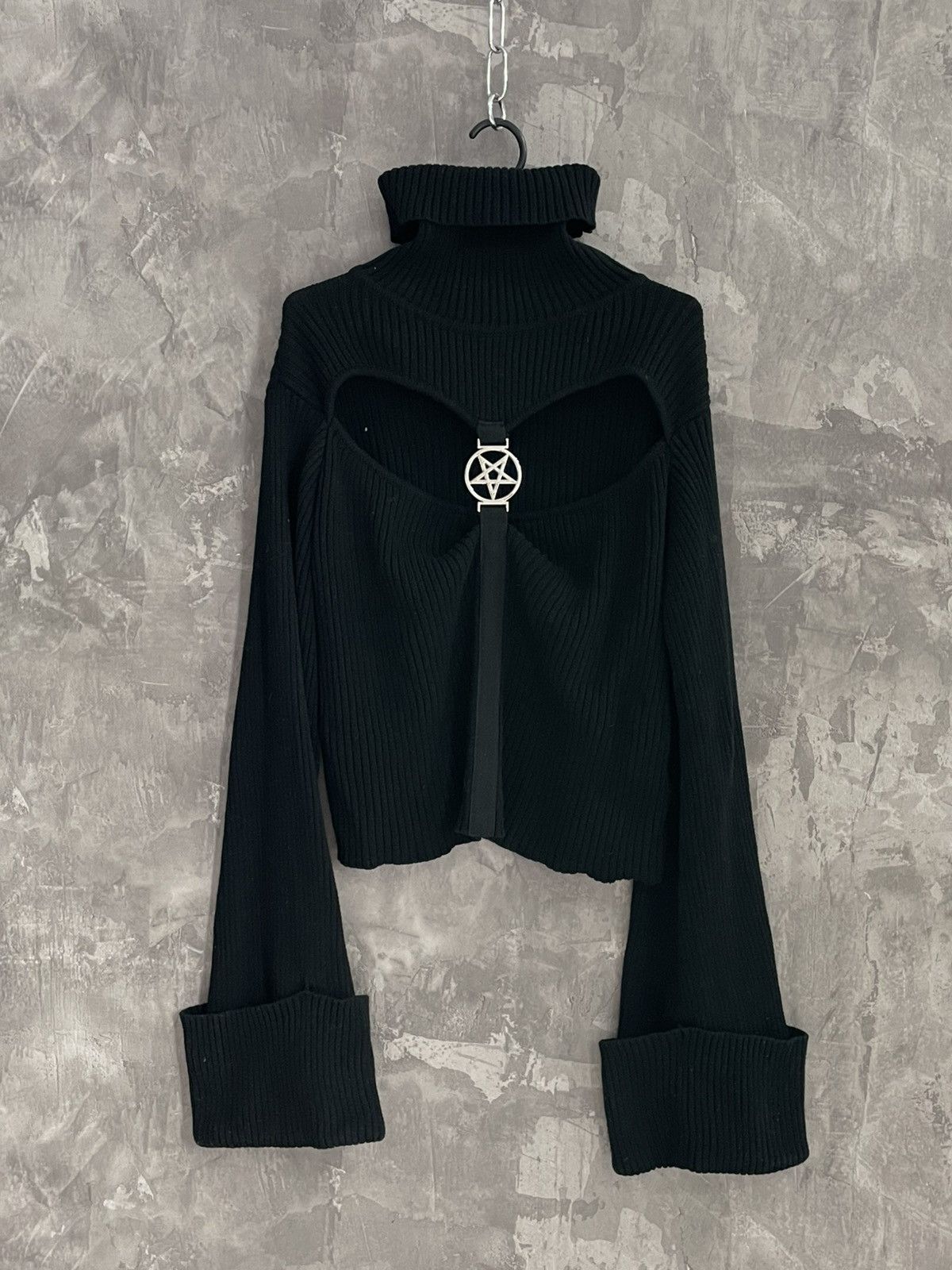 Hysteric Glamour Y2K Goth Style Avant Garde Killstar Turtleneck Sweater Size L / US 10 / IT 46 - 1 Thumbnail