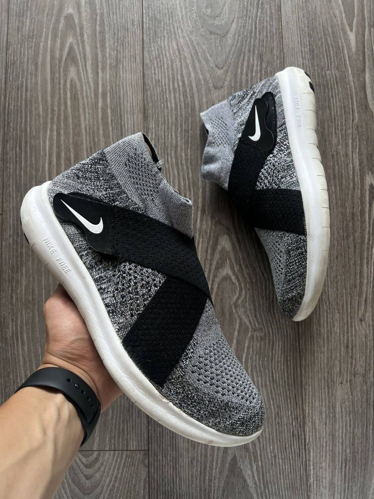 Nike Nike Free Run RN Motion 3.0 Flyknit 2 Fly Gray Sneakers Size US 11 / EU 44 - 3 Thumbnail