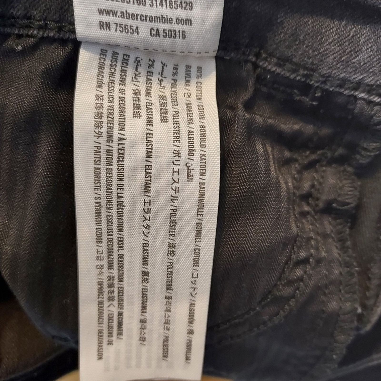 Hollister Hollister Crop High Rise Distressed Skinny Black Denim Jeans Size 28" / US 6 / IT 42 - 8 Thumbnail