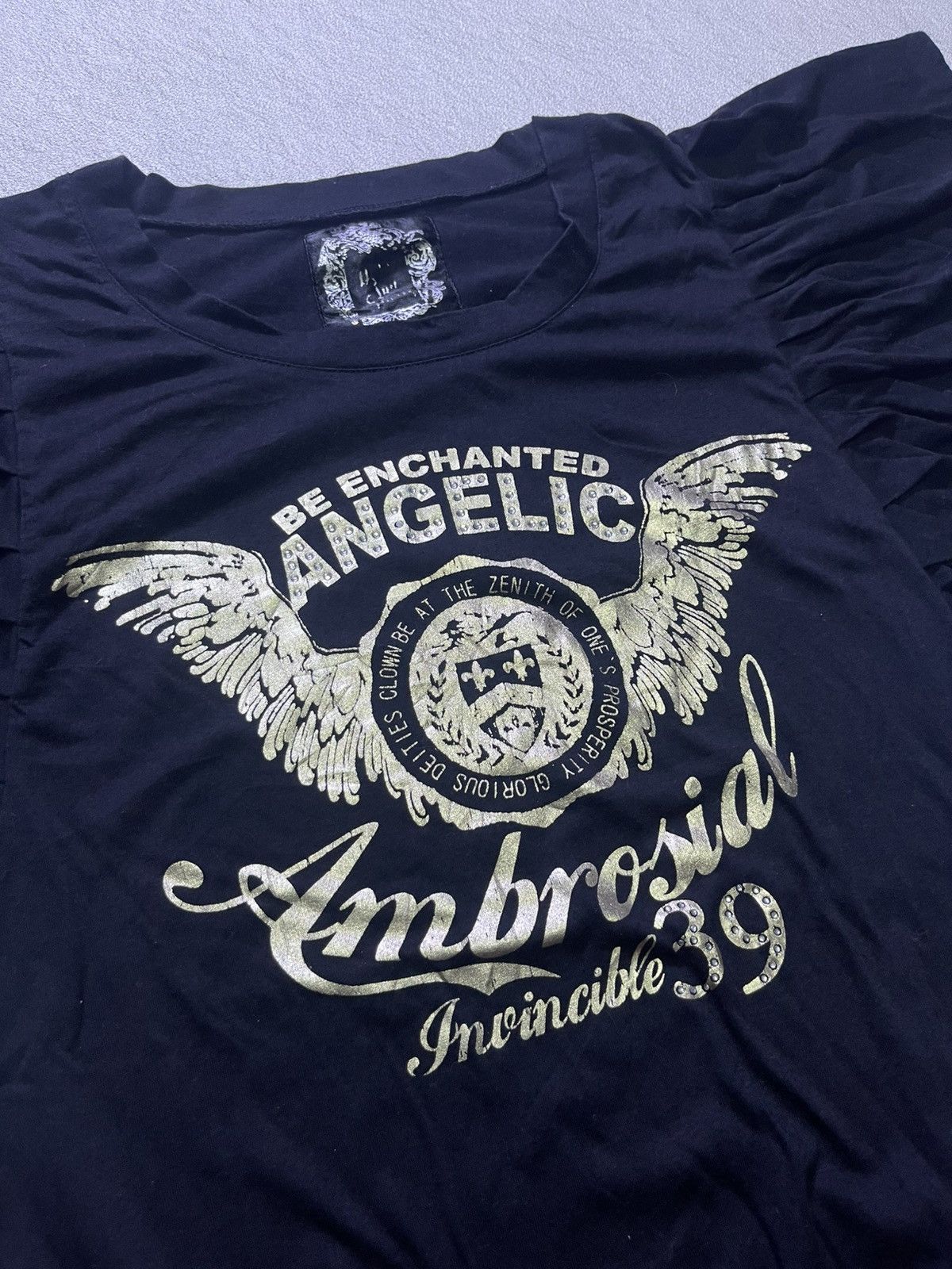 Japanese Brand Y2K AMBROSIAL short sleeve tshirt women's Size S / US 4 / IT 40 - 3 Thumbnail