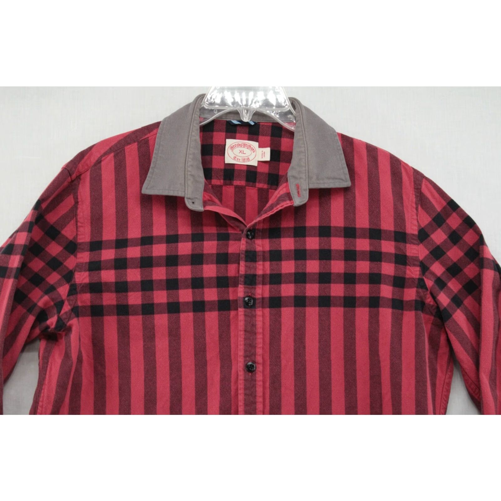 Brooks Brothers VINTAGE Brooks Brothers Buffalo Check Shirt Men’s XL Red Black Long Sleeve Button Down Size US XL / EU 56 / 4 - 2 Thumbnail