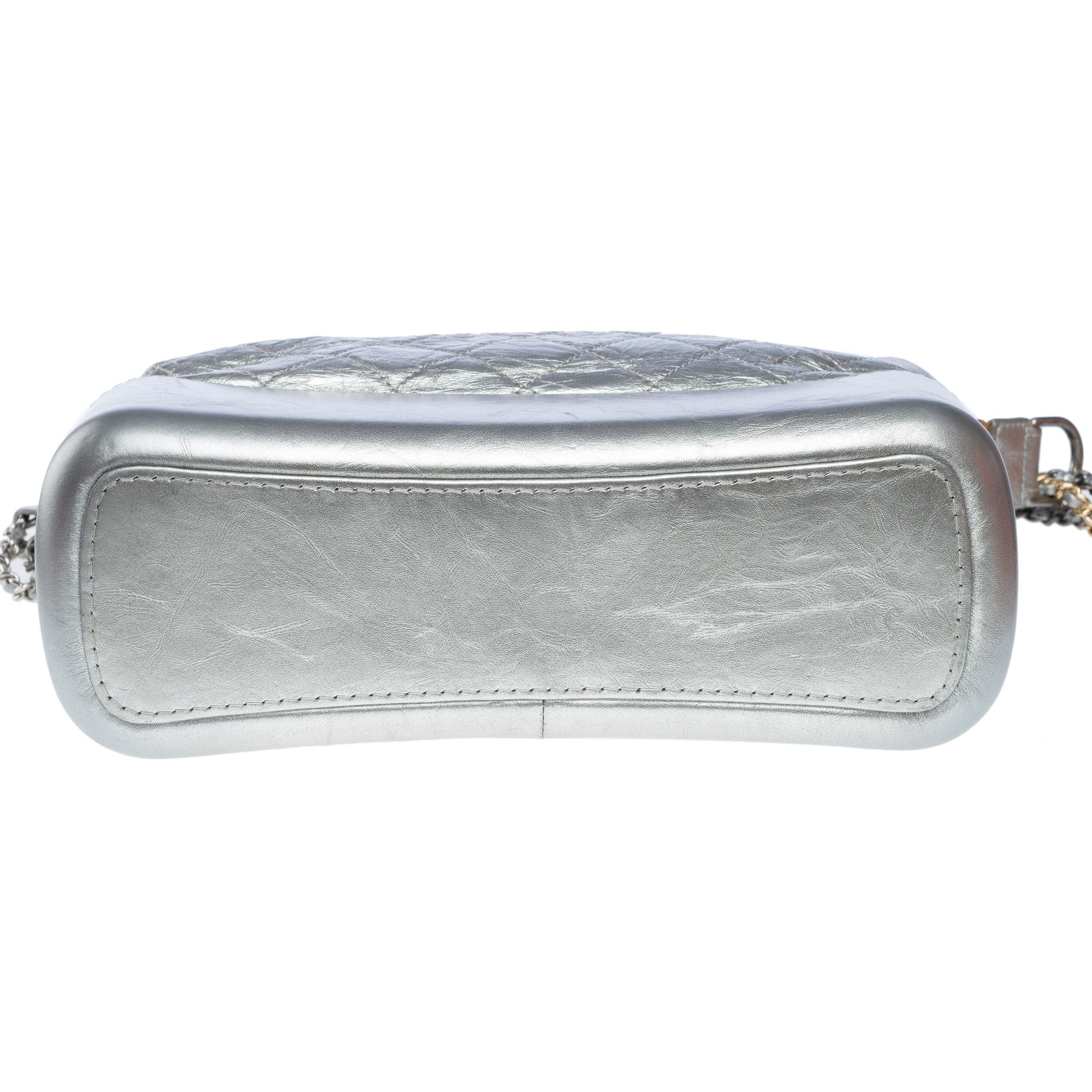 Chanel Chanel Gabrielle Bag in Silver Leather Size ONE SIZE - 10 Thumbnail