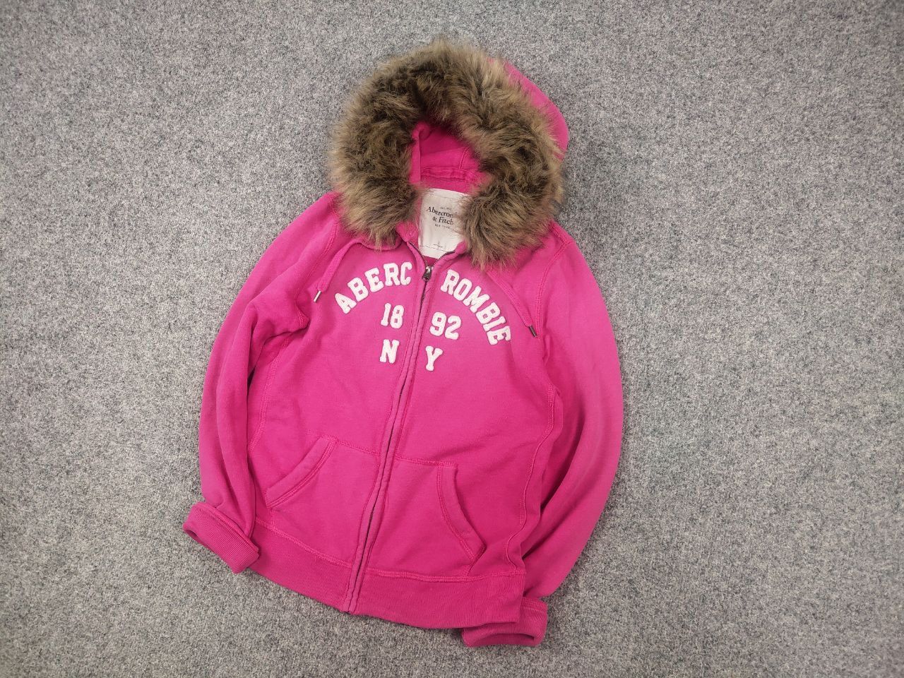 If Six Was Nine Rare Vintage Abercrombie Fur Zip Hoodie if six was nine Y2K Size L / US 10 / IT 46 - 4 Thumbnail