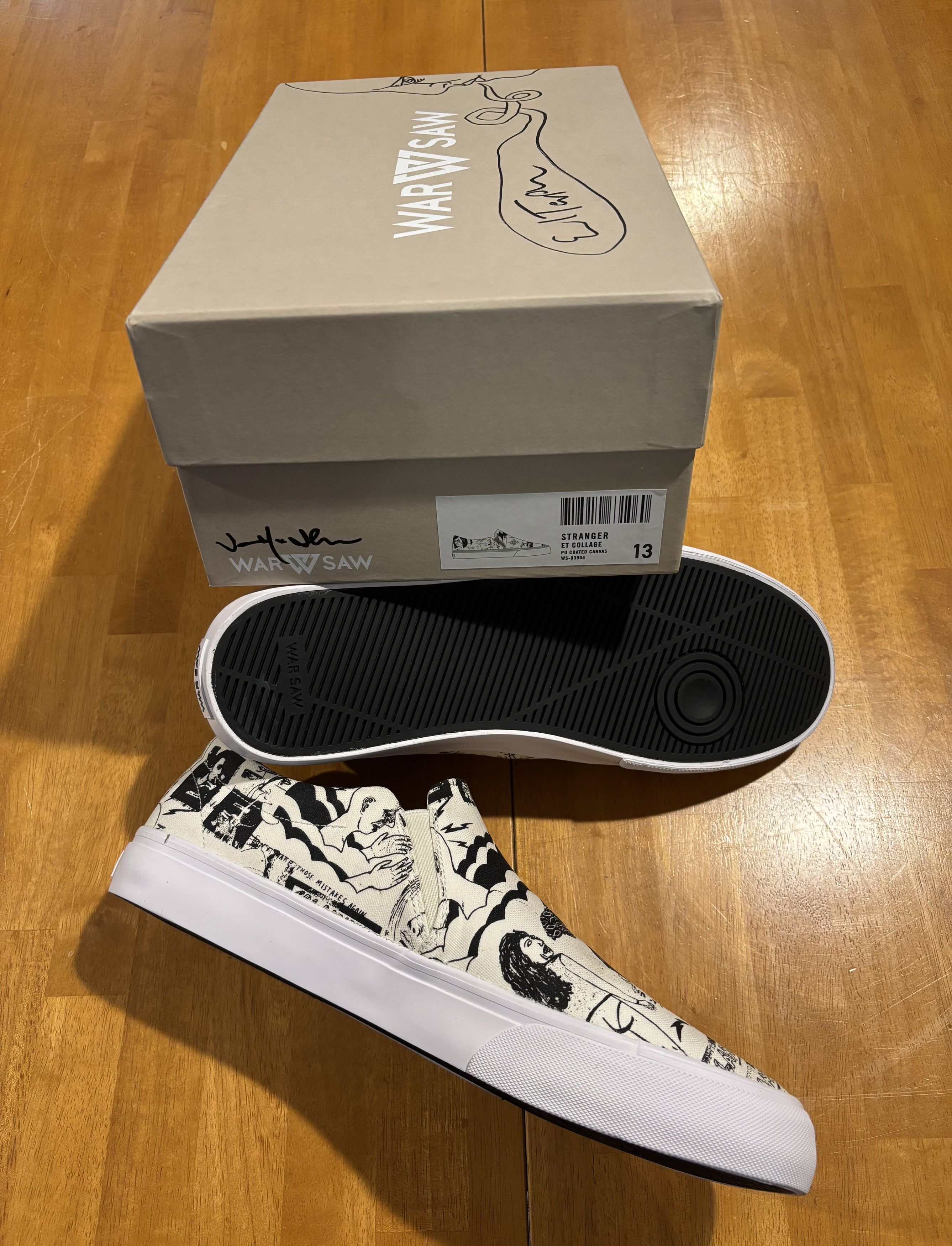 Other WAR SAW LTD Ed Templeton STRANGER Slip-On *LIMITED TO 50* Size US 13 / EU 46 - 3 Thumbnail