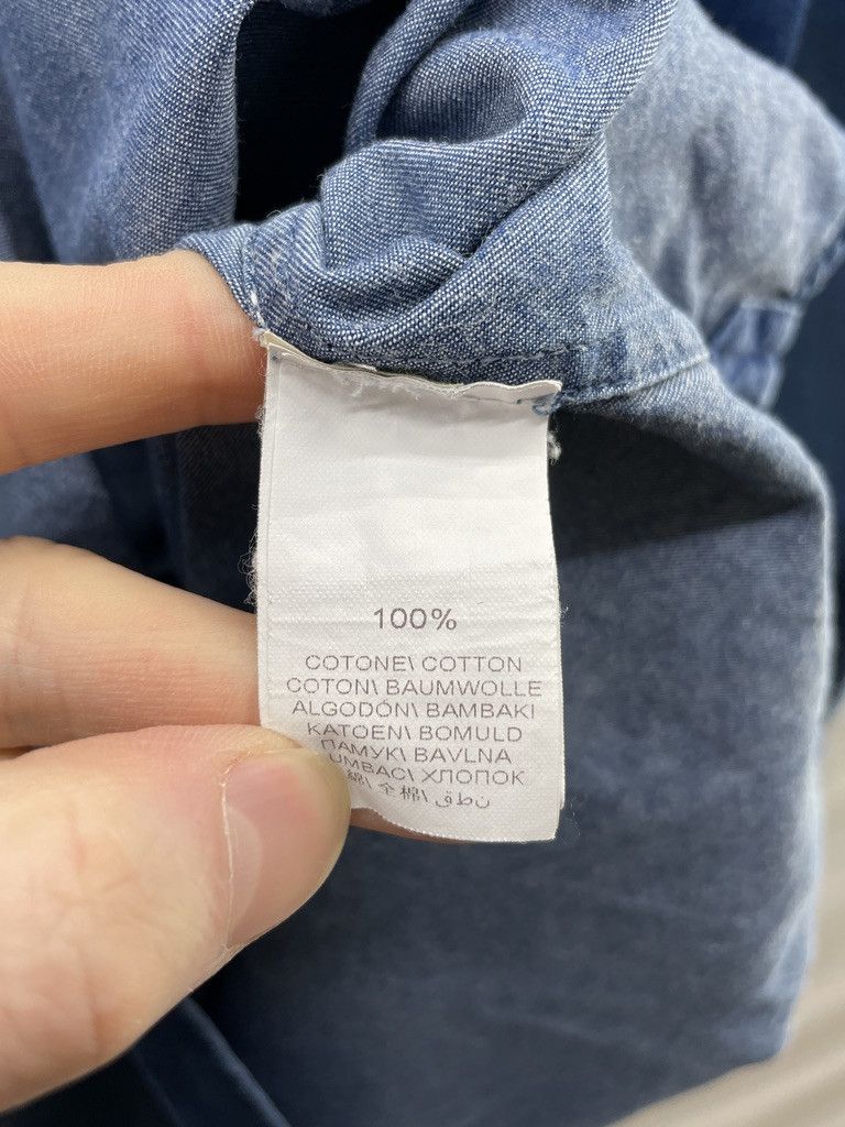 Brunello Cucinelli BRUNELLO CUCINELLI Basic Fit Distressed Denim Cotton Shirt Size US L / EU 52-54 / 3 - 14 Thumbnail