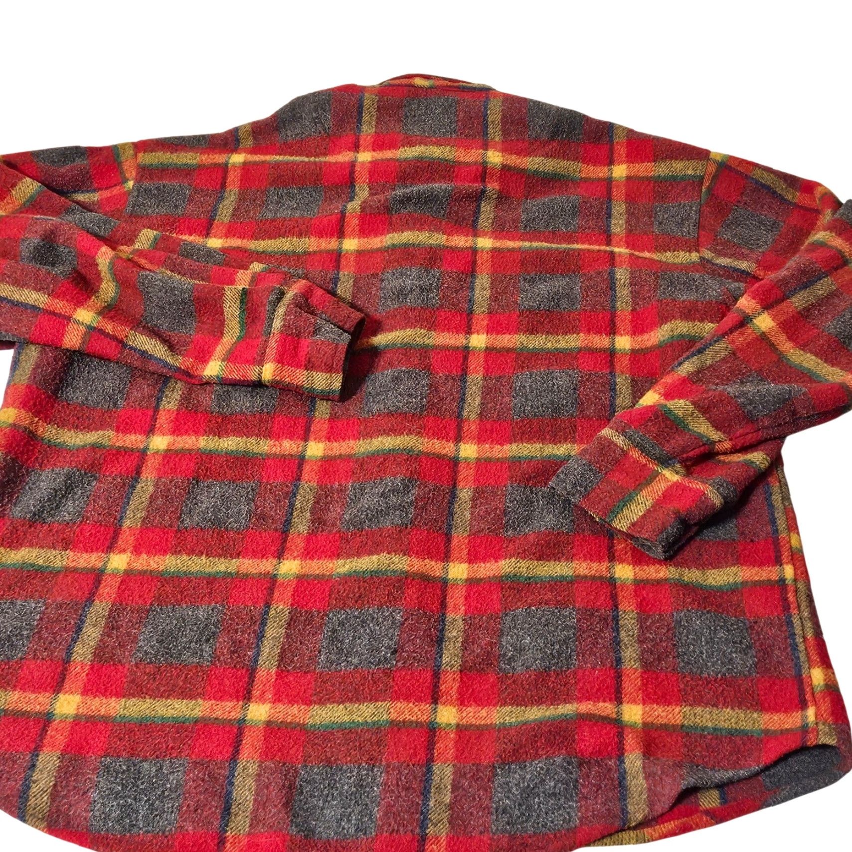 Gap VINTAGE GAP Shirt Mens Red Plaid Flannel Wool Blend Button Shirt Medium Hong Kong Size US M / EU 48-50 / 2 - 3 Thumbnail