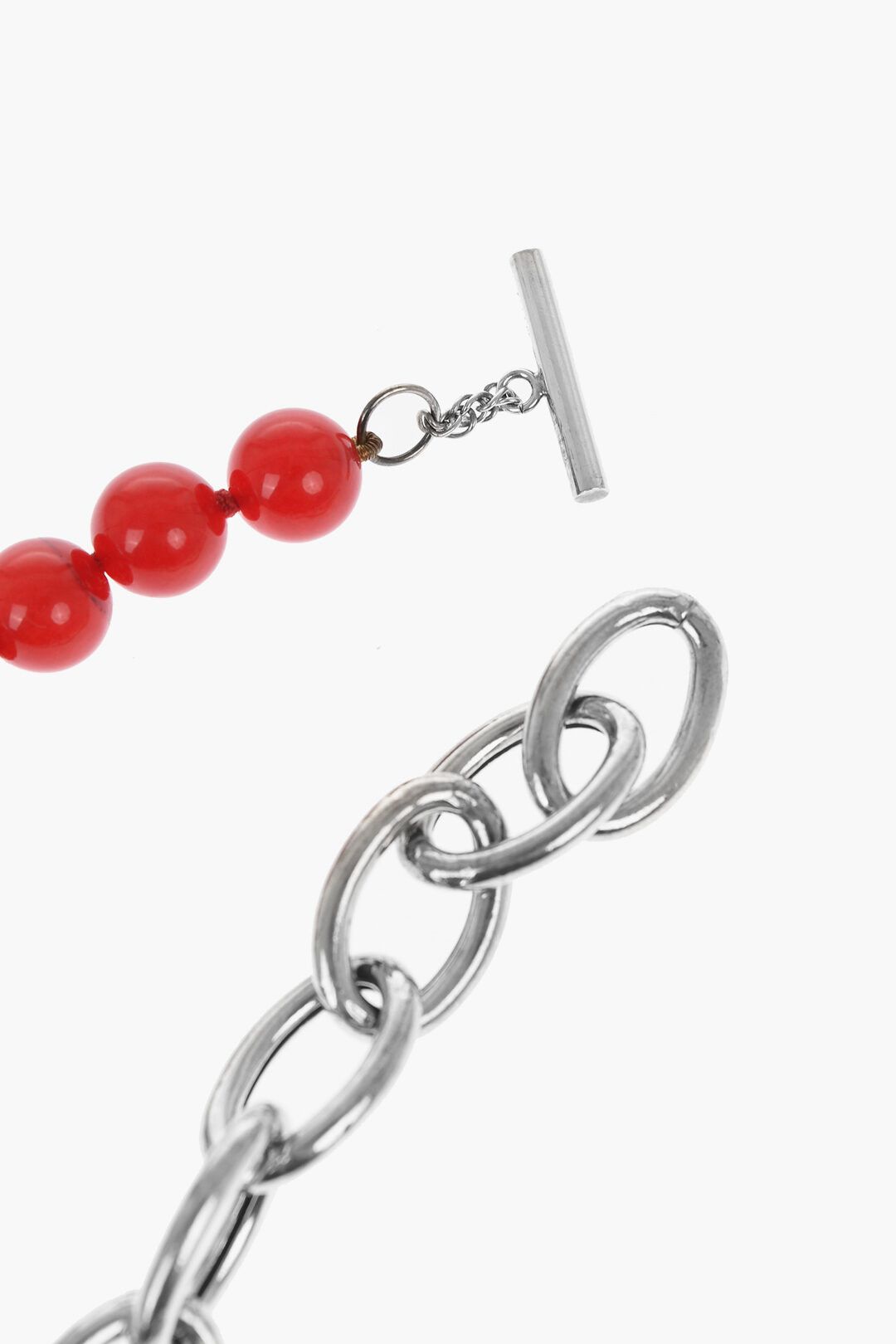 Jil Sander og1mm0625 Size: OS / Solidity Chain Necklace in Red Size ONE SIZE - 3 Thumbnail