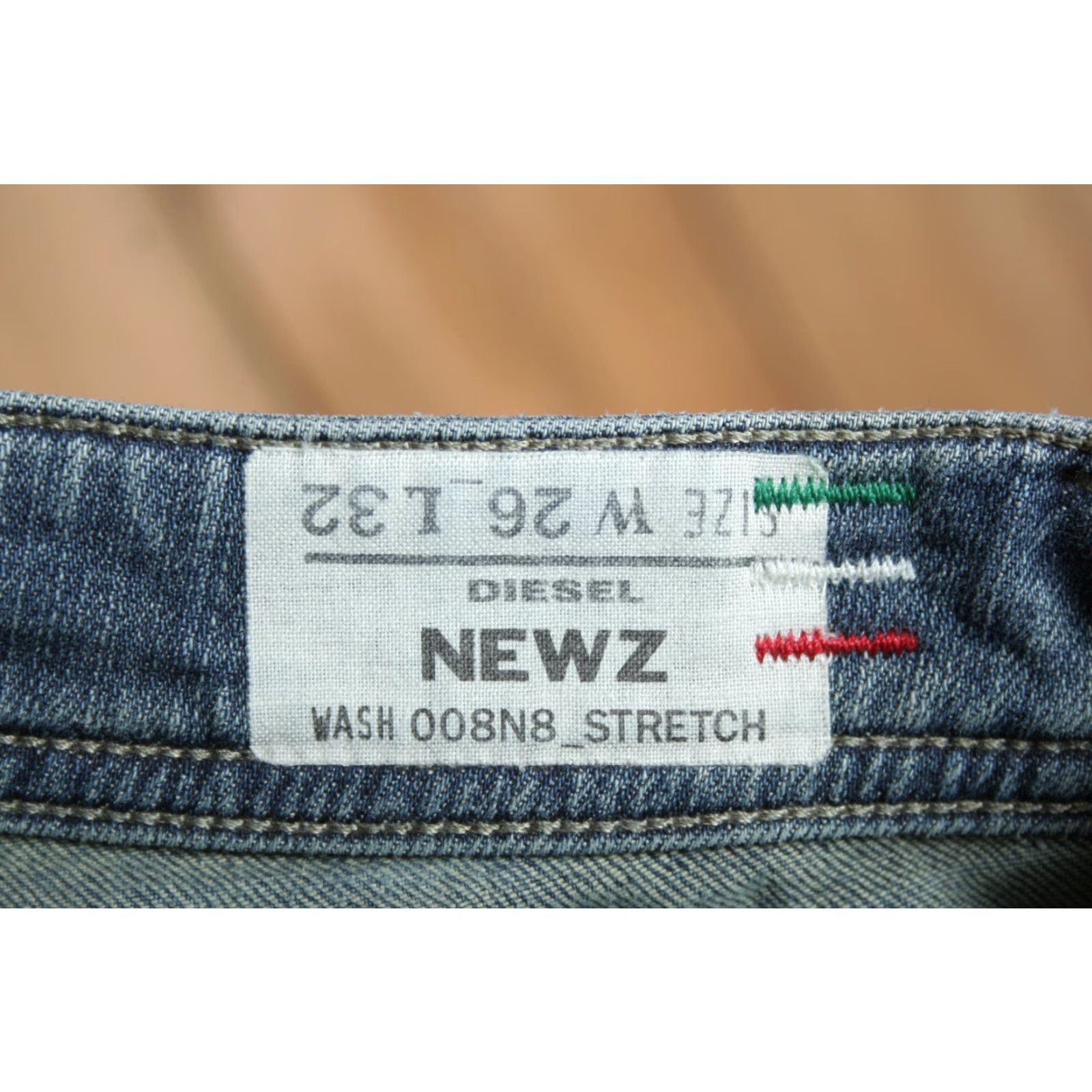 Diesel DIESEL Newz Wash 008N8 Stretch Denim Straight Leg Blue Jeans Women's 26x32 Size 26" / US 2 / IT 38 - 7 Thumbnail