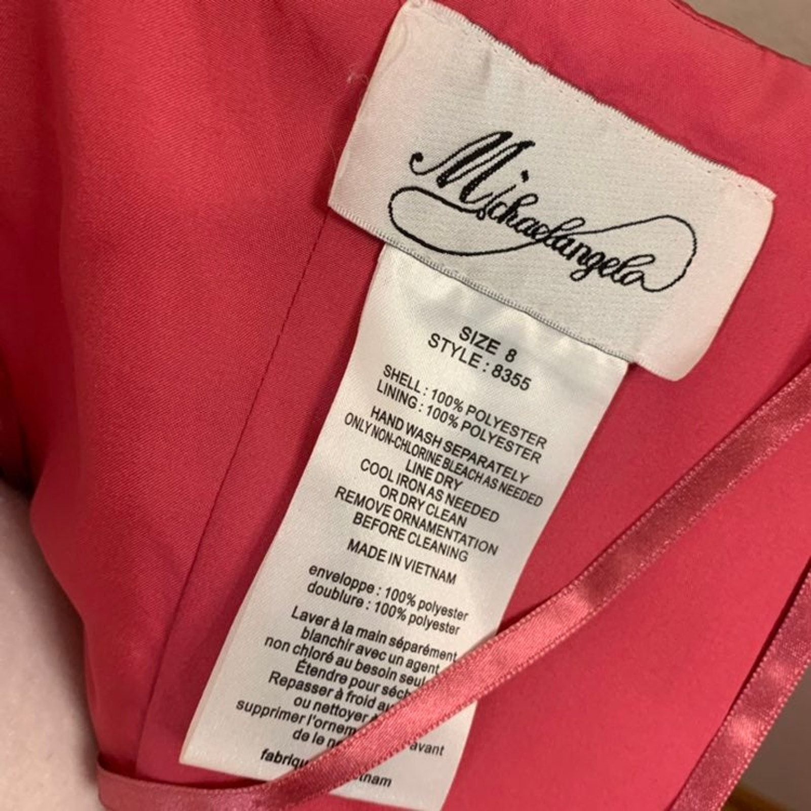 Other Michaelangelo Pink Satin Long Dress size 8 Size M / US 6-8 / IT 42-44 - 4 Thumbnail