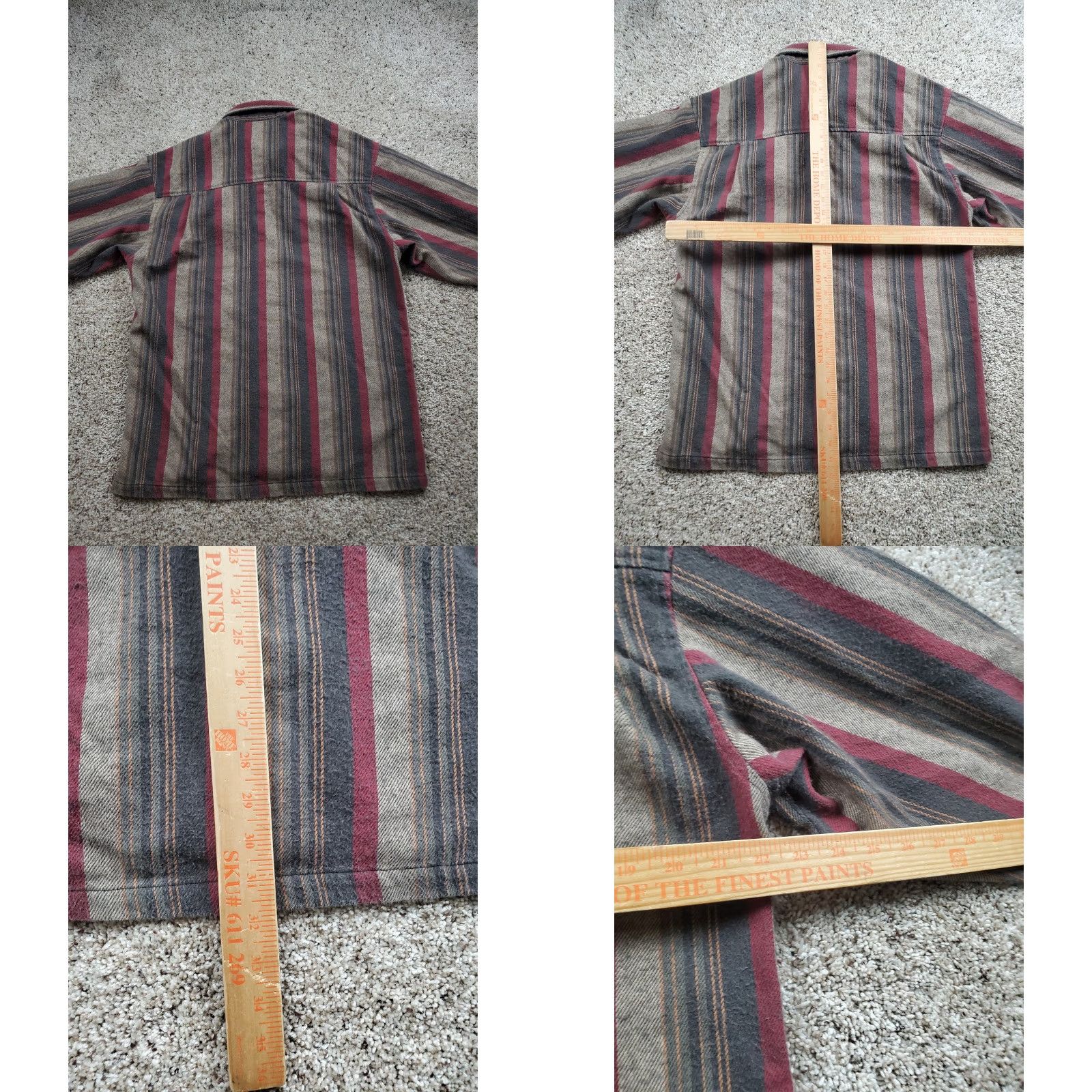 Quiksilver VINTAGE Quiksilver Shirt Mens Small Brown Red Striped Button Up Made in USA 90s Size US S / EU 44-46 / 1 - 8 Thumbnail
