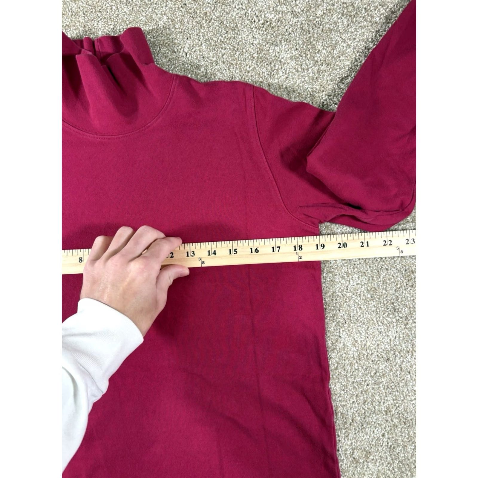Lands' End Vintage Lands' End Mock Neck Long Sleeve Top Womens Small 6-8 Petite Turtleneck Red Size S / US 4 / IT 40 - 3 Thumbnail