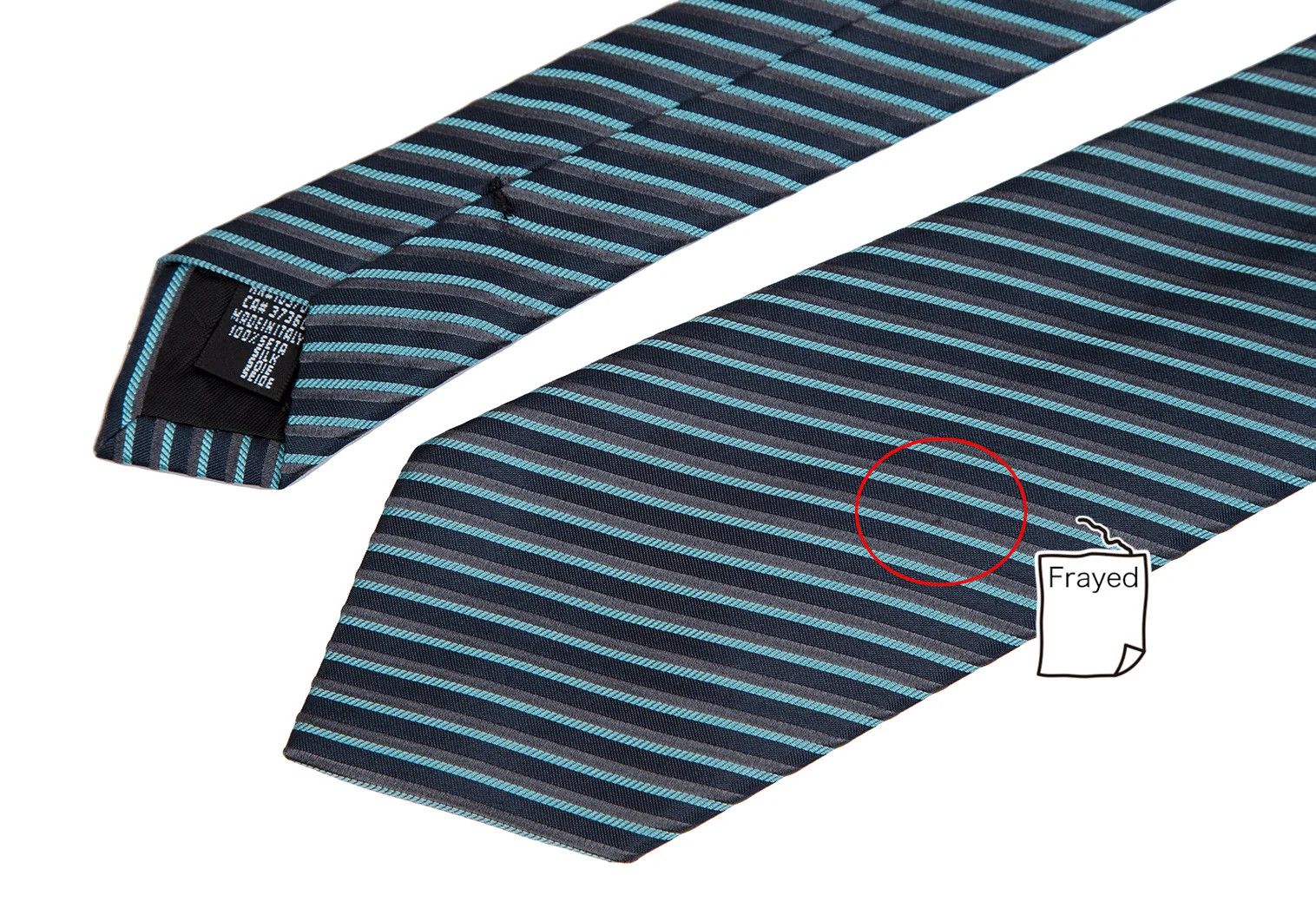 Emporio Armani Silk Regimental Alternate Stripe Tie in Light Blue Grey Size ONE SIZE - 5 Thumbnail