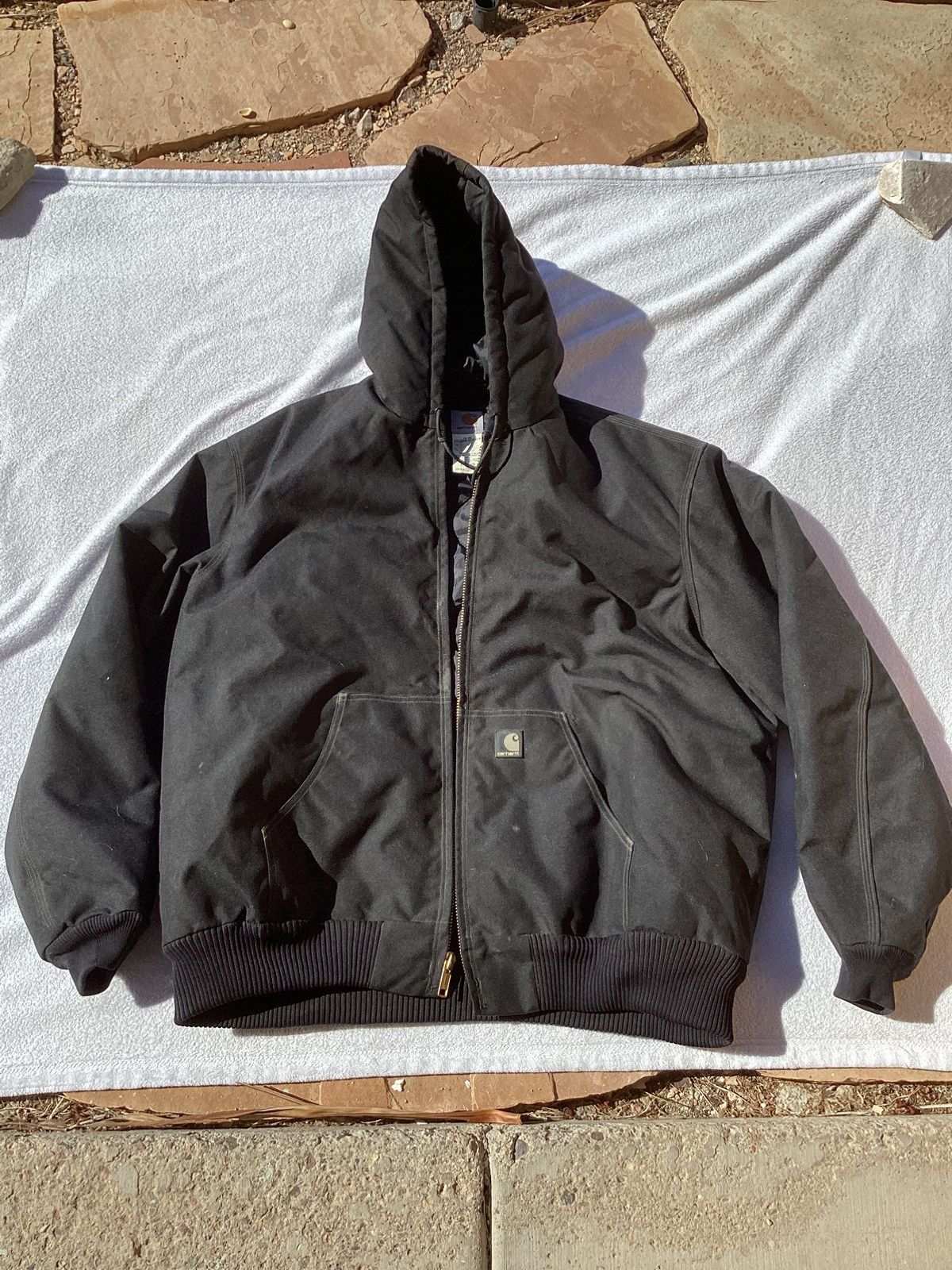 Carhartt Vintage 90s/2003 Carhartt workwear hoodie zip up overcoat Size US XXL / EU 58 / 5 - 1 Thumbnail