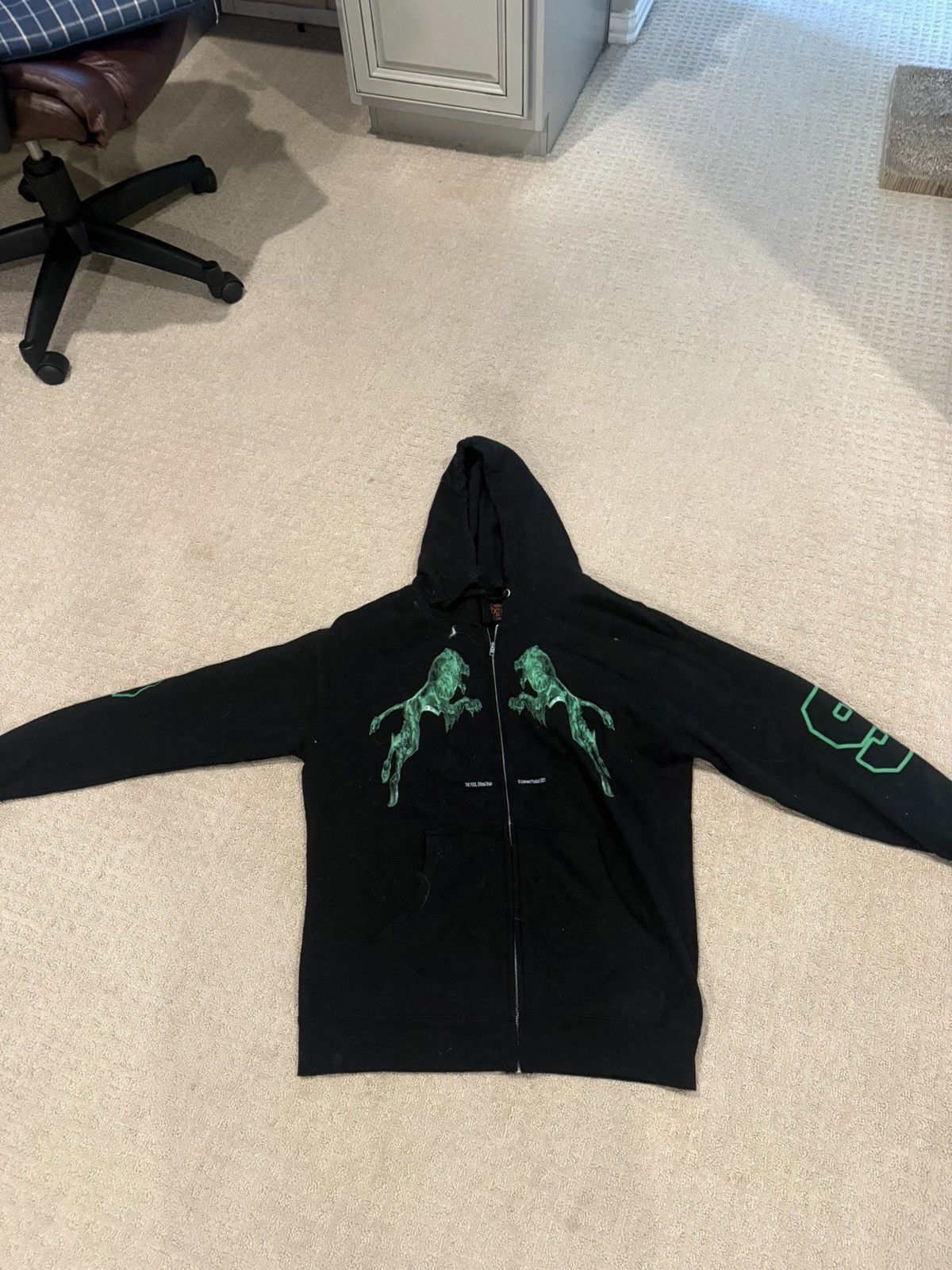 Drain Gang Bladee The Fool Zip Up Hoodie Size US L / EU 52-54 / 3 - 1 Thumbnail