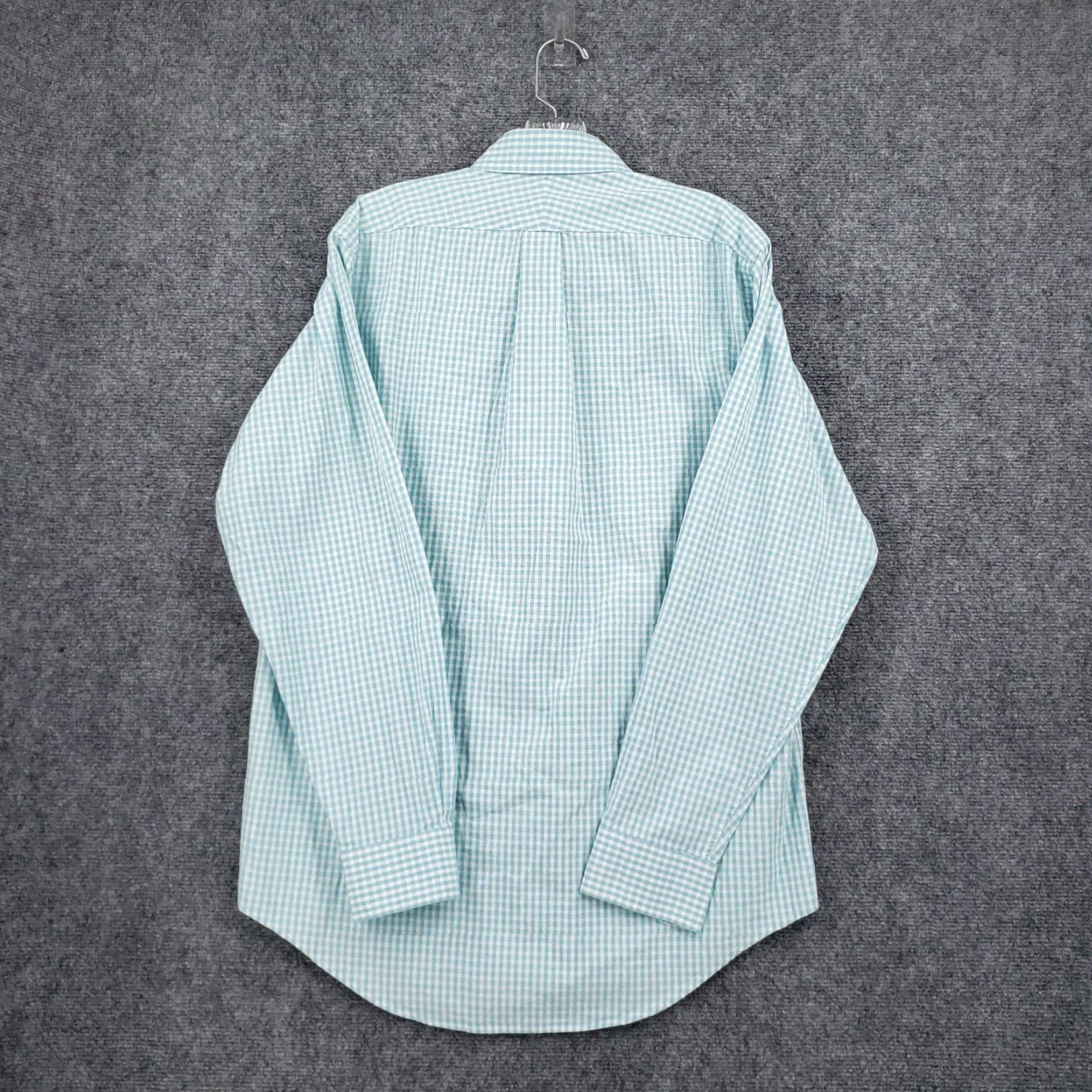 Lands' End Lands' End Button-Up Shirt Mens M Blue Plaid Traditional Fit Button-Down Collar XS? Size US M / EU 48-50 / 2 - 2 Thumbnail