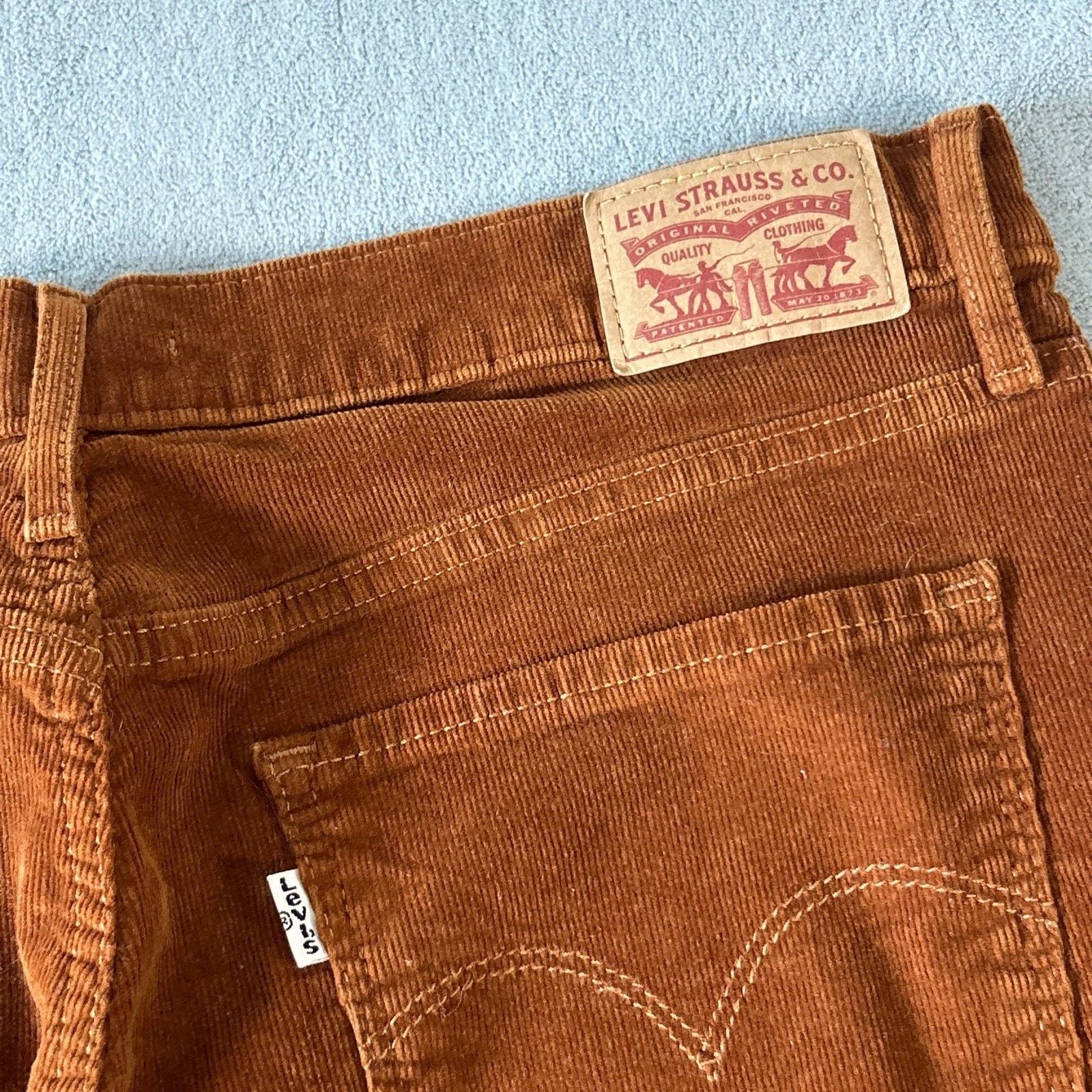 Levi's Levis 724 Corduroy Pants Womens 33x25 Tapered Button Fly Size 33" - 7 Thumbnail