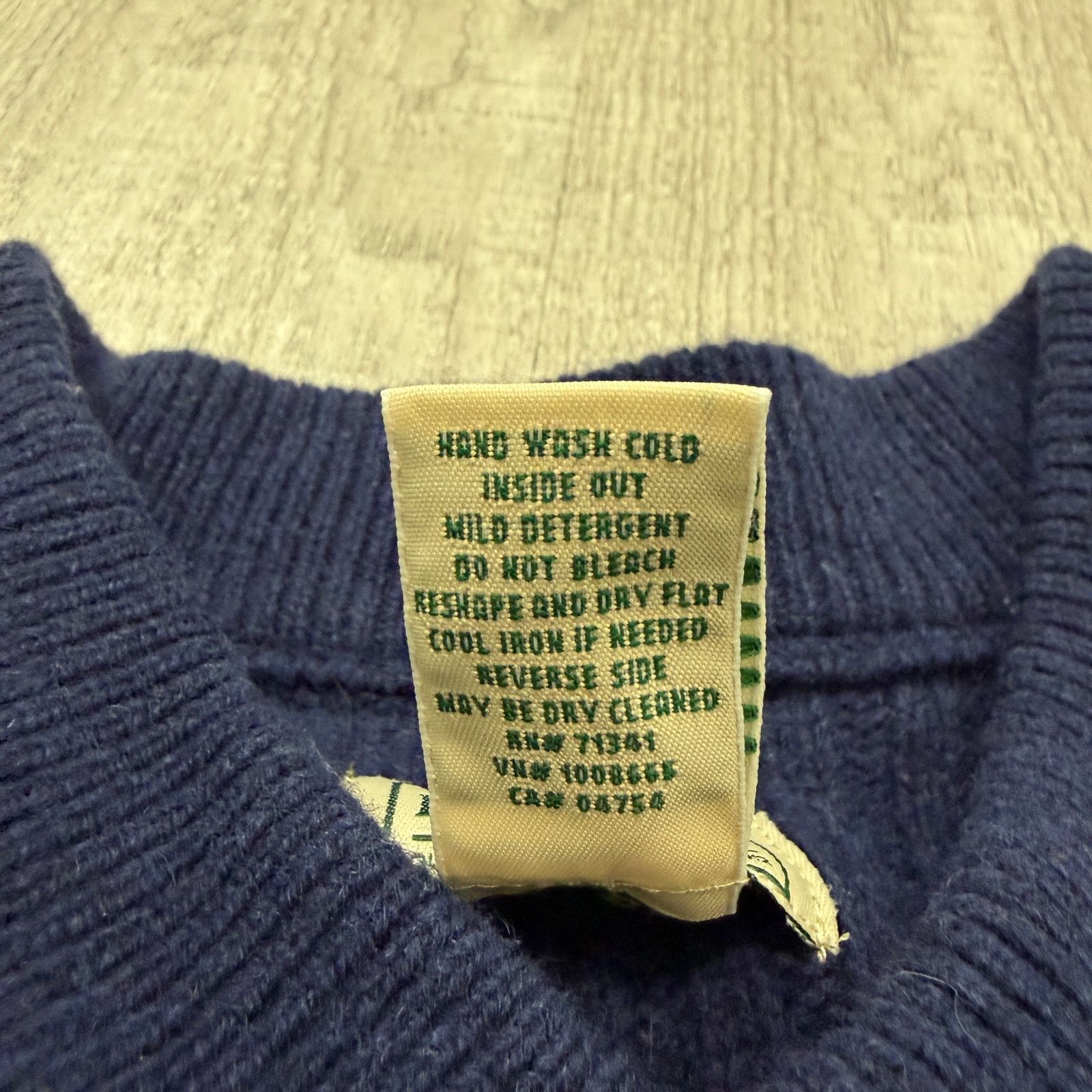 L.L. Bean LL Bean Commando Sweater Men XL Blue 100% Wool Army Military Size US XL / EU 56 / 4 - 5 Thumbnail