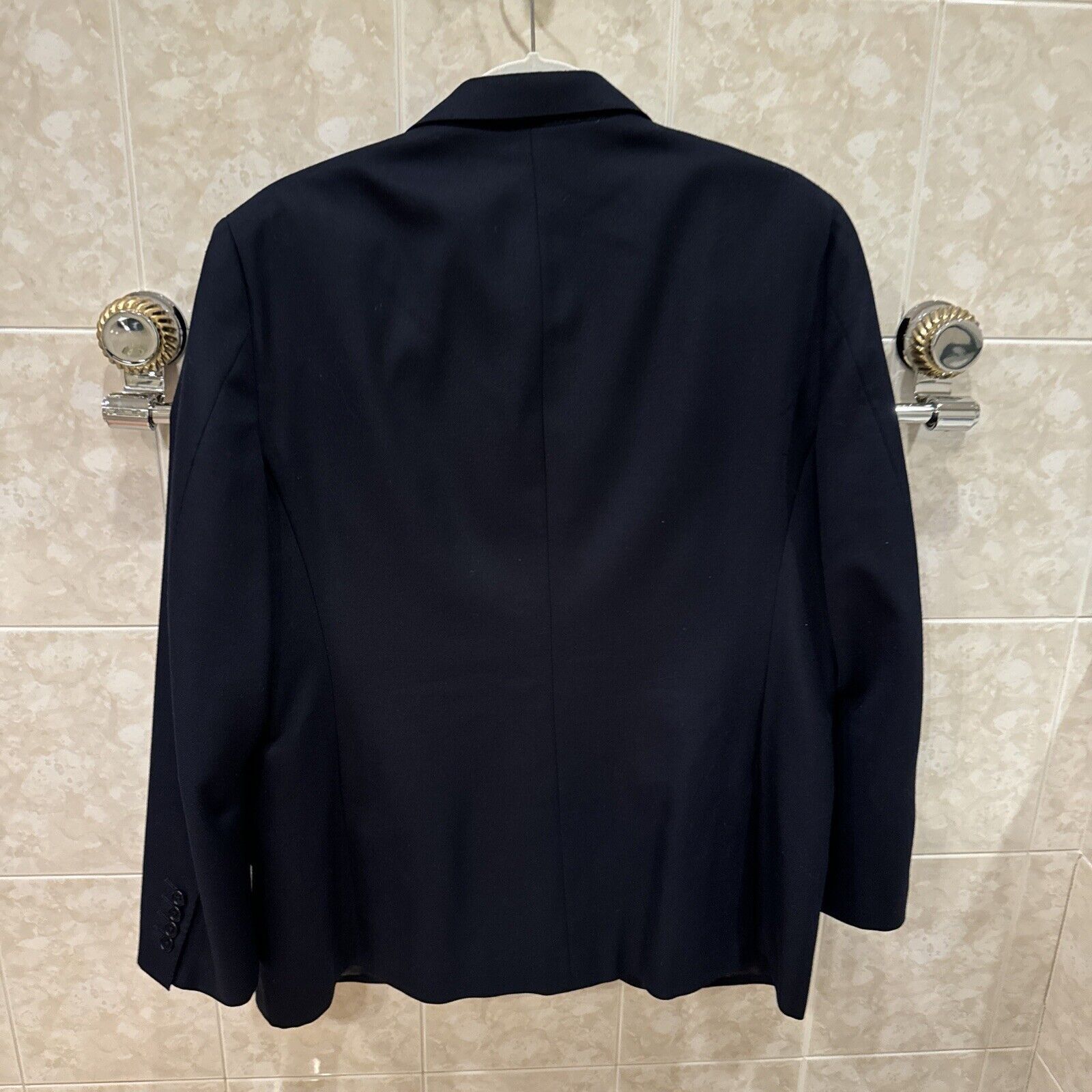 Other Custom Men N.Y.hand made suit jacket 100% gabardine wool Size 40R - 2 Thumbnail