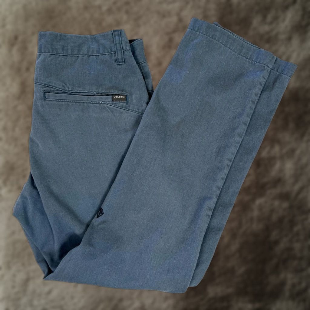 Volcom Volcom Chino Pants Mens 28 Blue Regular Fit Straight Leg Twill Casual Size US 28 / EU 44 - 1 Thumbnail