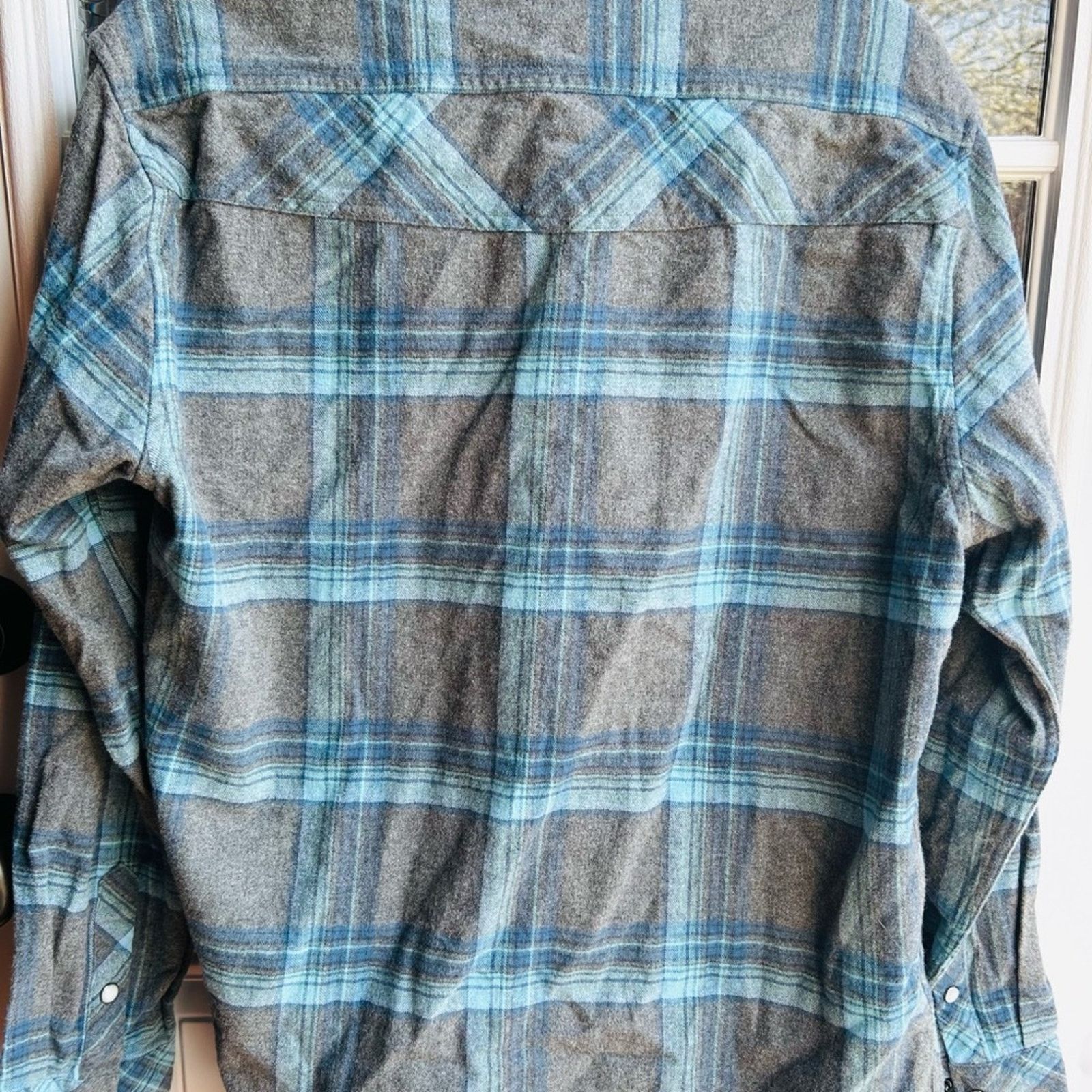 BKE BKE men’s plaid flannel shirt snap up blue and gray size XL Size US XL / EU 56 / 4 - 11 Thumbnail