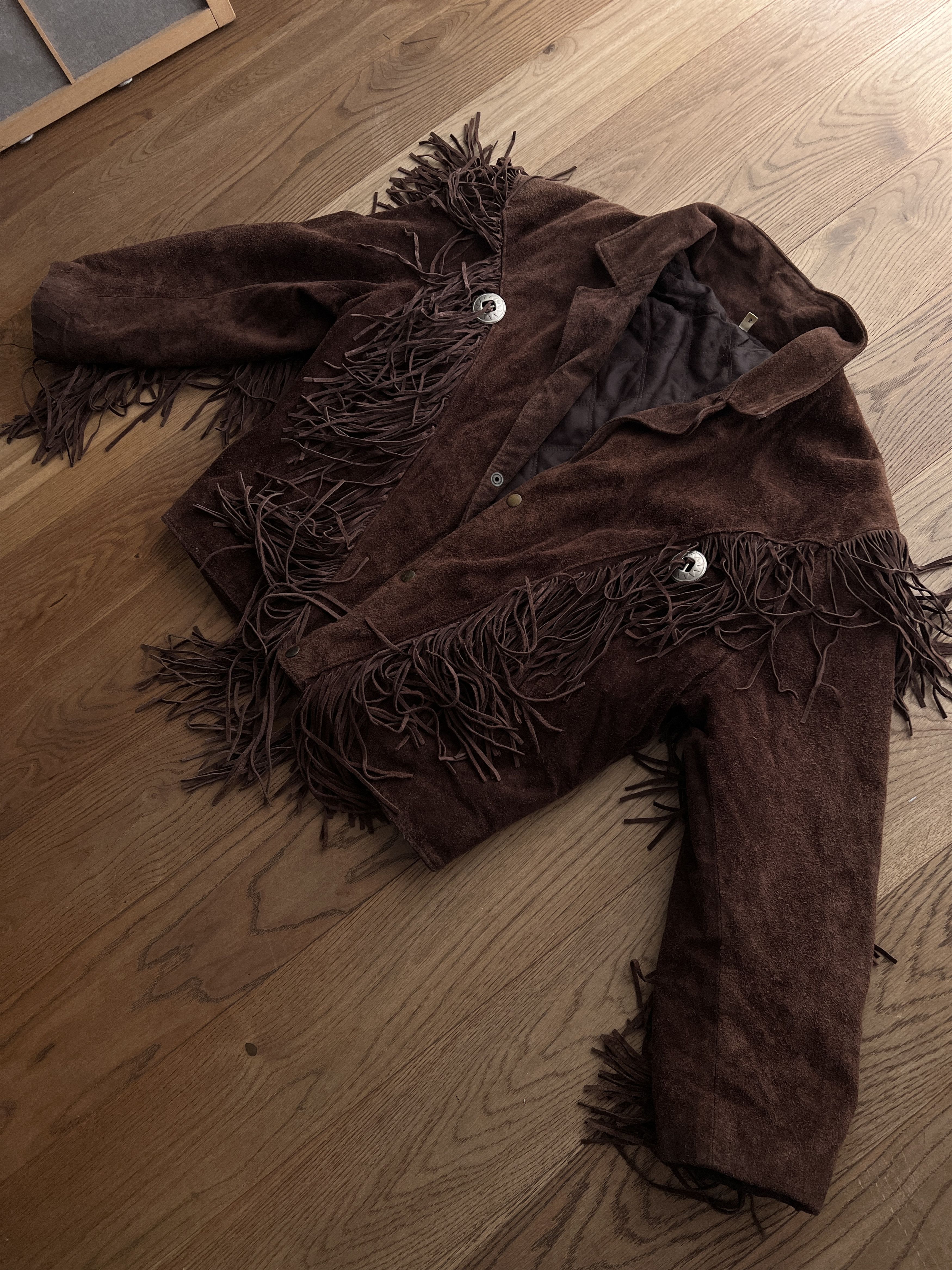 If Six Was Nine Crazy! Cowboy core vintage 90s cropped leather jacket bomber Size US L / EU 52-54 / 3 - 11 Thumbnail