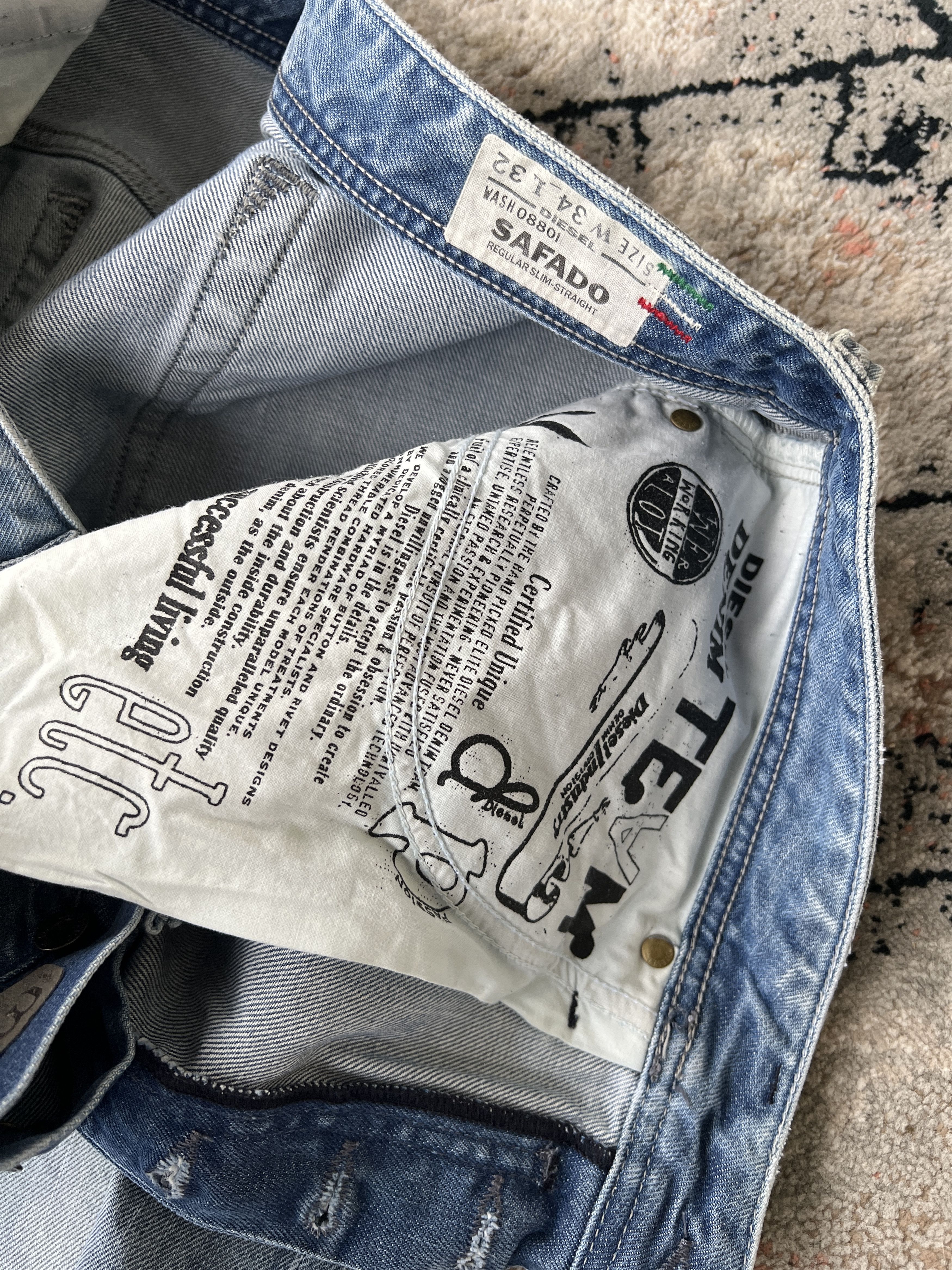 Diesel Diesel Safado Jeans Size US 34 / EU 50 - 8 Thumbnail