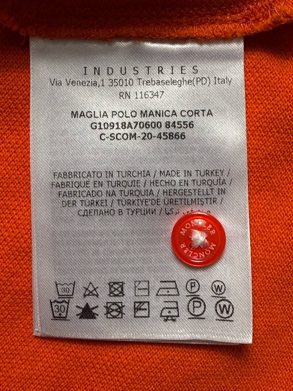 Moncler Moncler Classic Logo Orange Polo Shirt Size US M / EU 48-50 / 2 - 7 Thumbnail