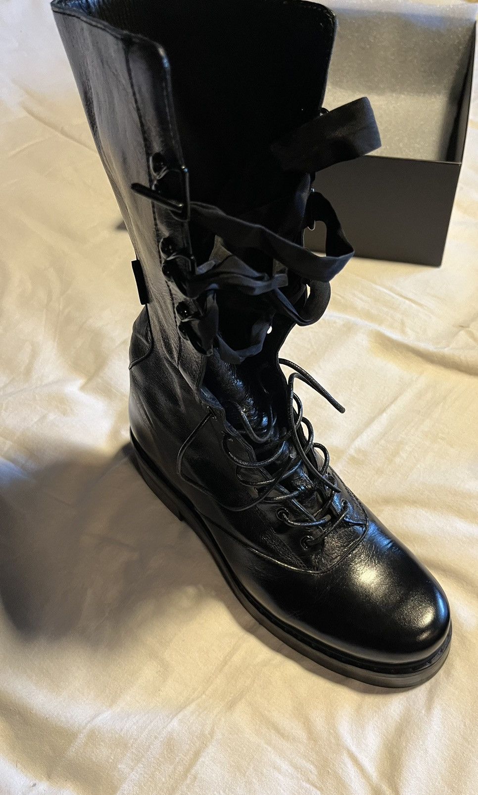 Olivier Theyskens Olivier Theyskens leather combat boots. Size US 10 / IT 40 - 7 Thumbnail
