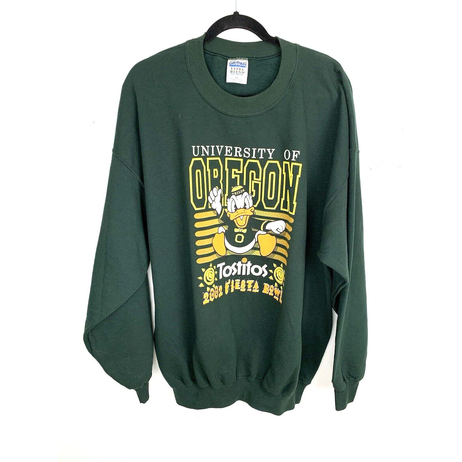 Gildan Oregon Ducks Vintage Sweatshirt 2002 Tostitos Fiesta Bowl Size US XXL / EU 58 / 5 - 1 Thumbnail