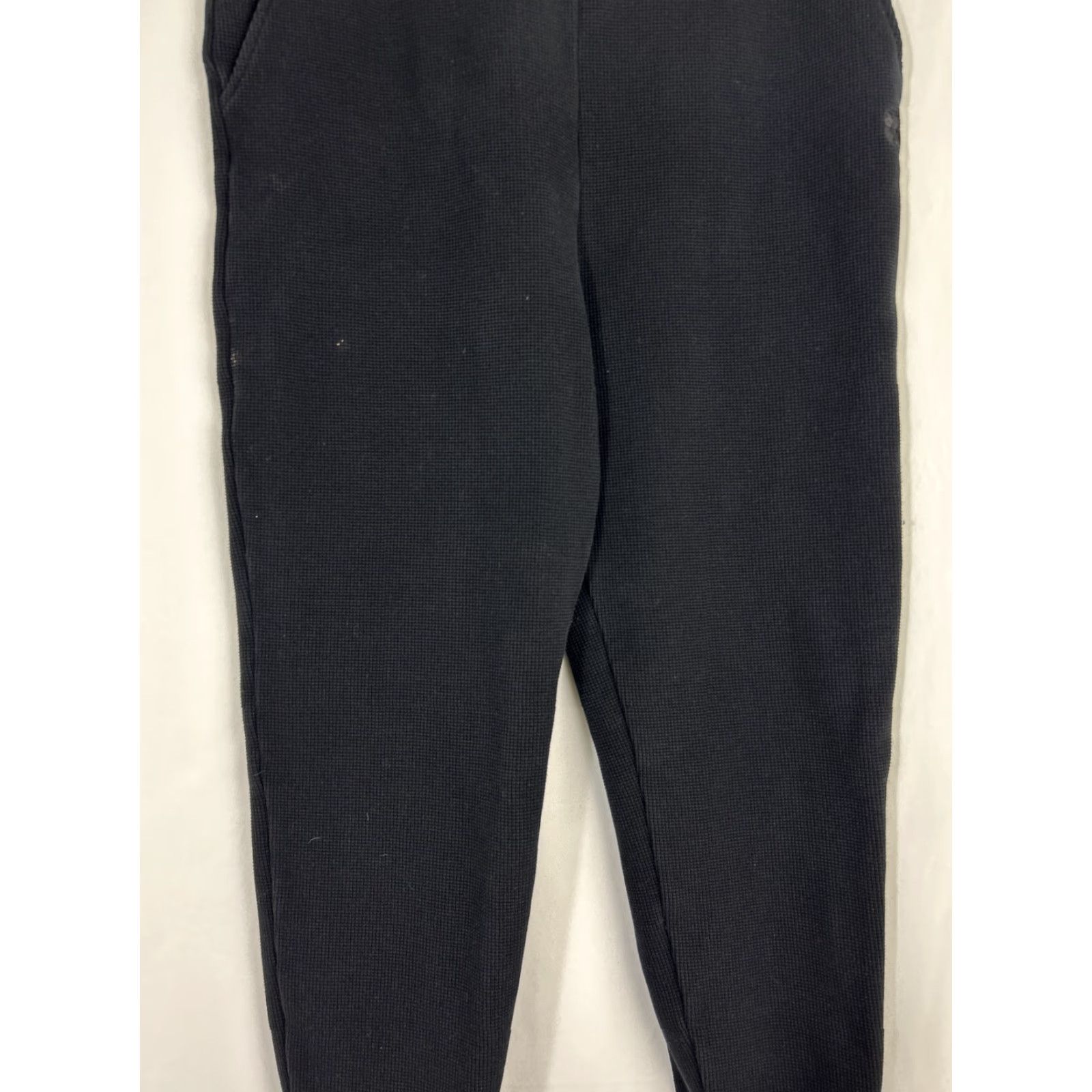 Sweaty Betty Sweaty Betty Sweatpants Womens Size 12 Black Ankle Waffled Thermal 31x28 Comfort Activewear Size 34" / US 12 / IT 48 - 3 Thumbnail