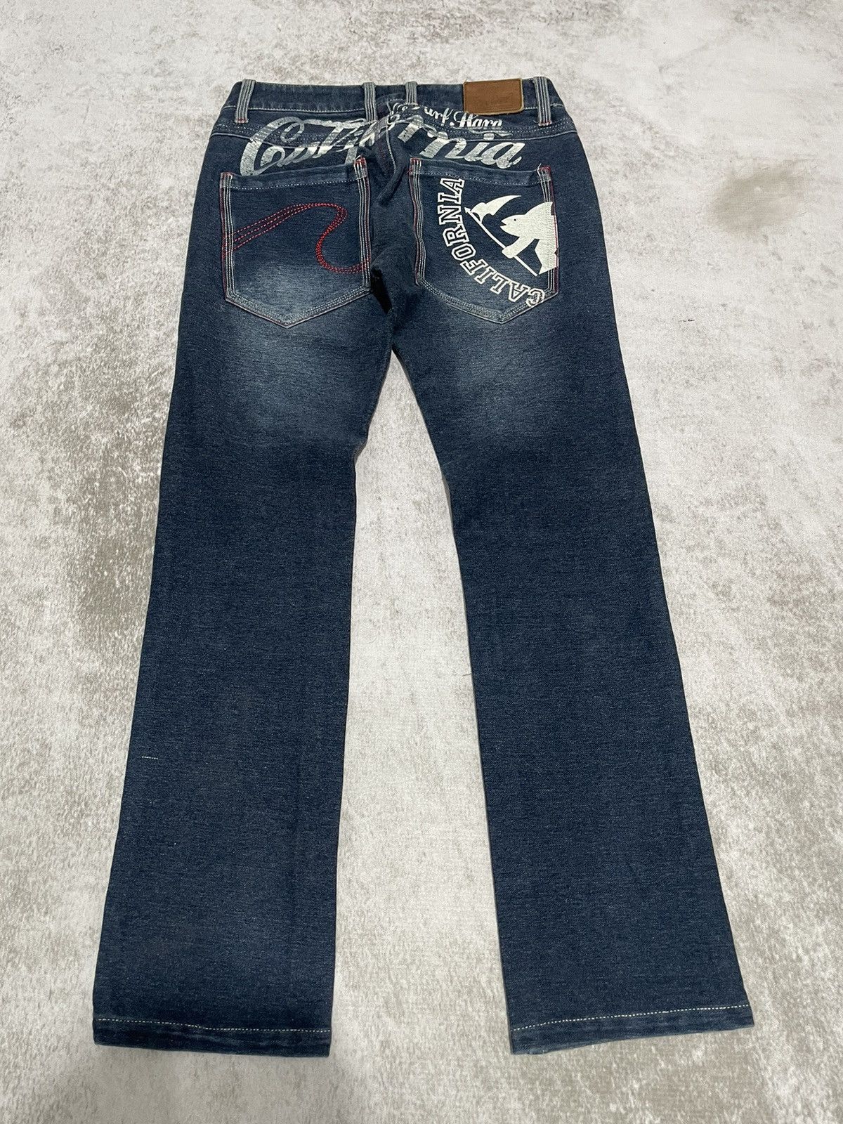 Hysteric Glamour × If Six Was Nine × Le Grande Bleu (L.G.B.) 2000s gotcha surf japan poem denim pants y2k style Size US 29 - 2 Thumbnail
