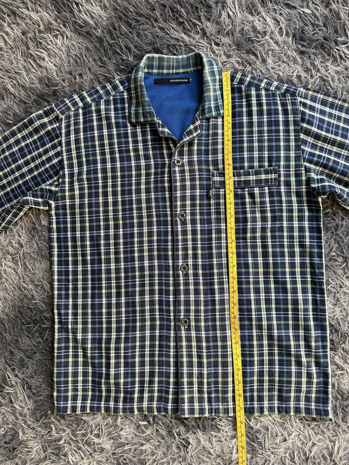 Masaki Matsushima 00's Masaki Matsushima flannel plaid open color shirt Size US L / EU 52-54 / 3 - 10 Thumbnail