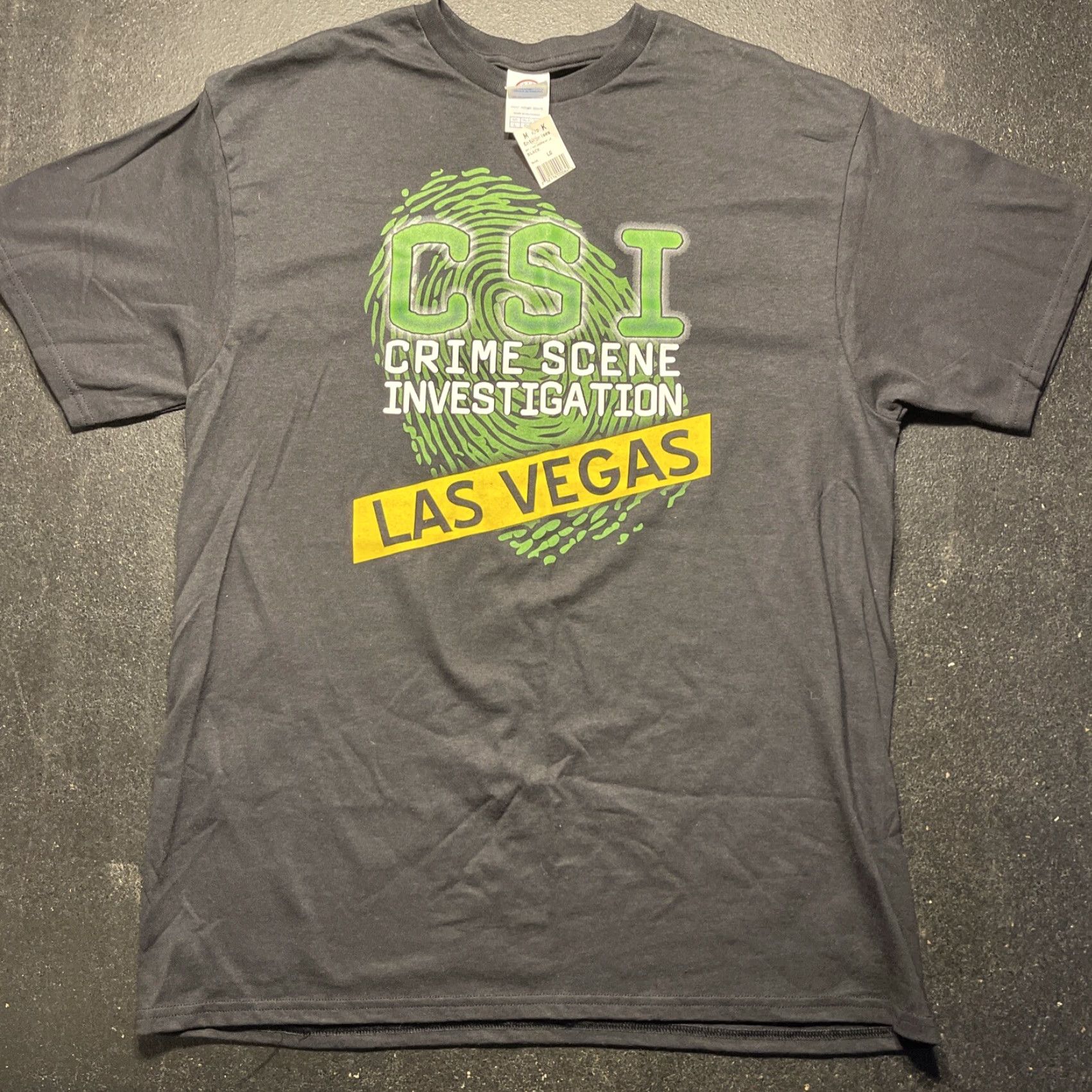 Delta VINTAGE Delta CSI Las Vegas T Shirt Black L Short Sleeve Graphic Tee 1990s Y2K New With Tags Mens Size US L / EU 52-54 / 3 - 5 Thumbnail