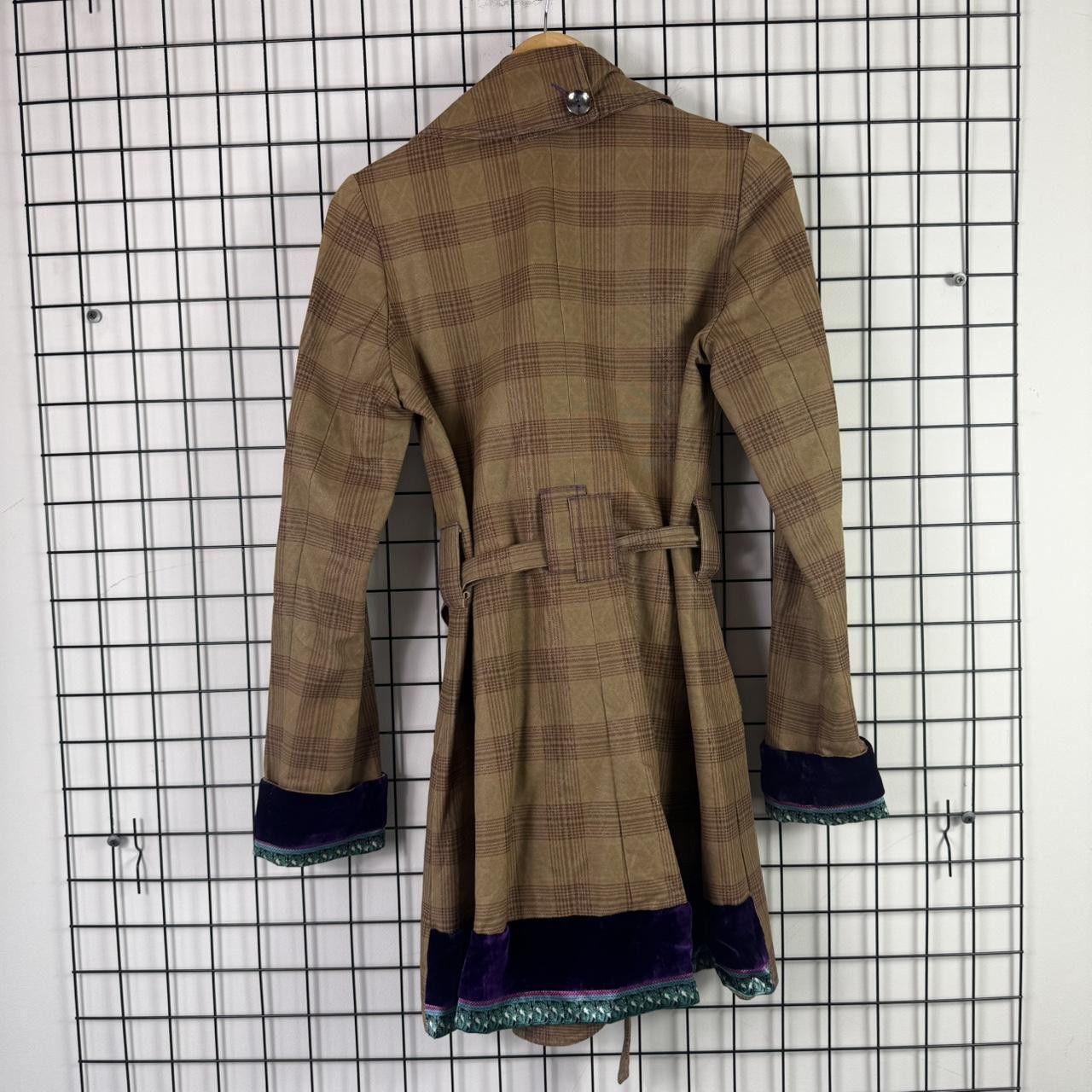 Custo Barcelona Custo Barcelona Womans Coat Beige Black Patchwork Size M / US 6-8 / IT 42-44 - 2 Thumbnail