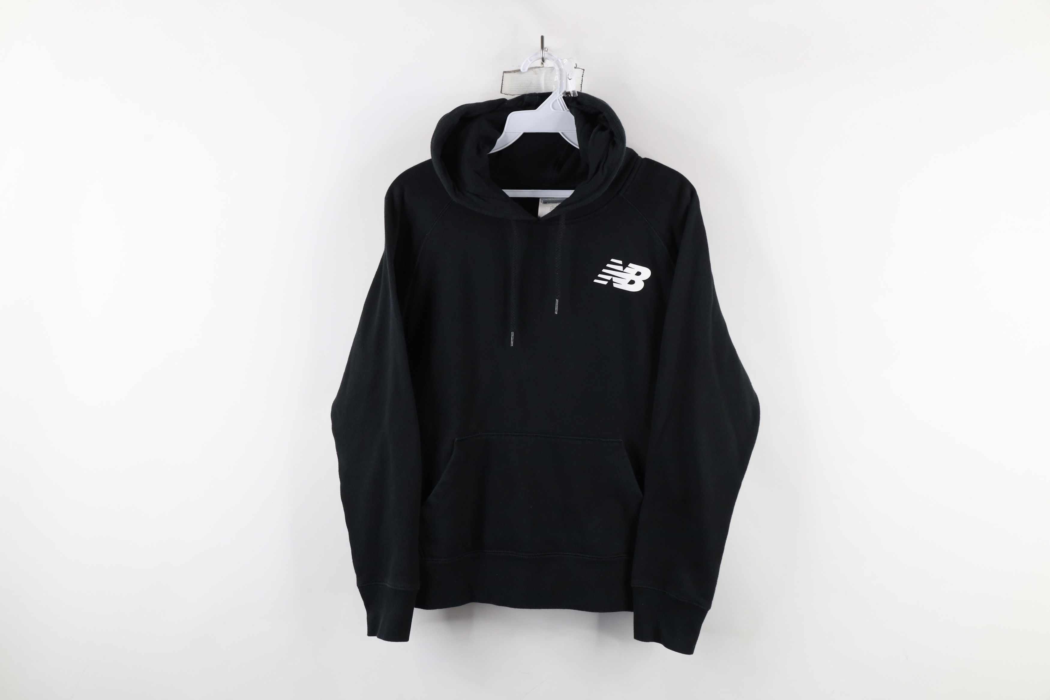 New Balance × Vintage Vintage Y2K New Balance Monogram Hoodie Sweatshirt Black Size M / US 6-8 / IT 42-44 - 1 Thumbnail