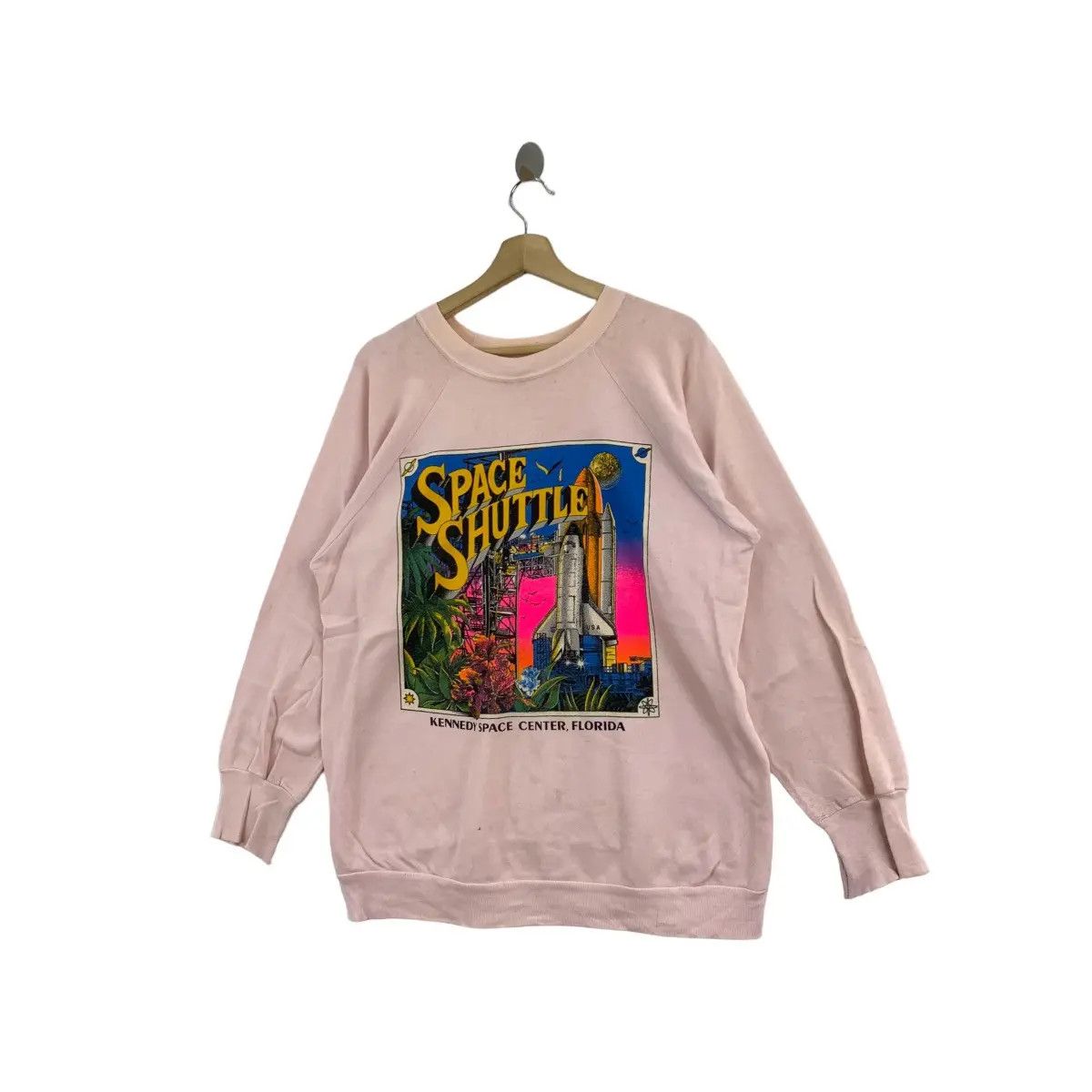 Vintage Vintage 90’ SIGNAL KENNEDY SPACE CENTER Shuttle Sweatshirt Size L / US 10 / IT 46 - 4 Thumbnail