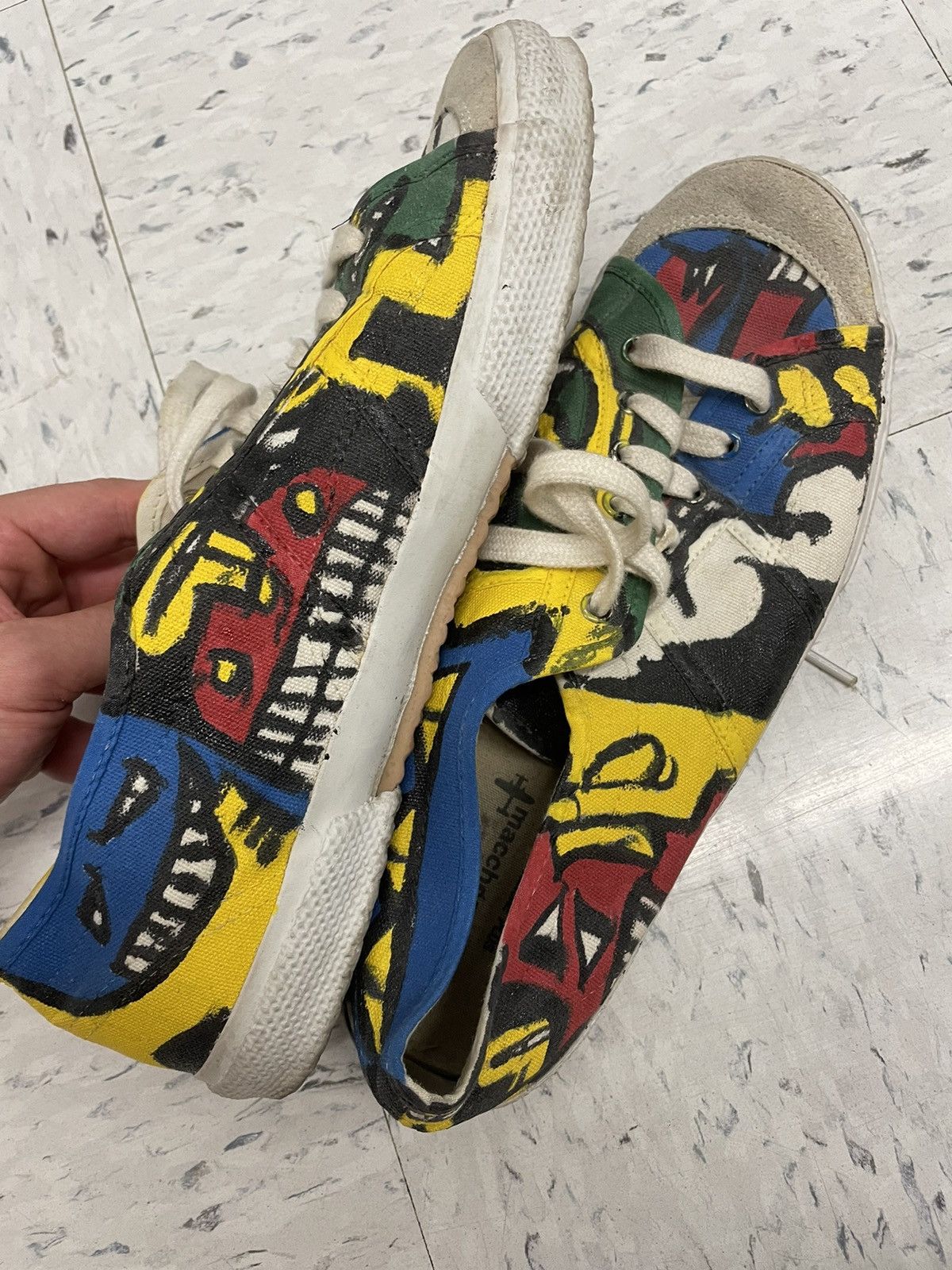 Comme des Garcons × Comme des Garcons Homme Plus CDGH+ Painted Sneakers Size US 12 / EU 45 - 1 Thumbnail